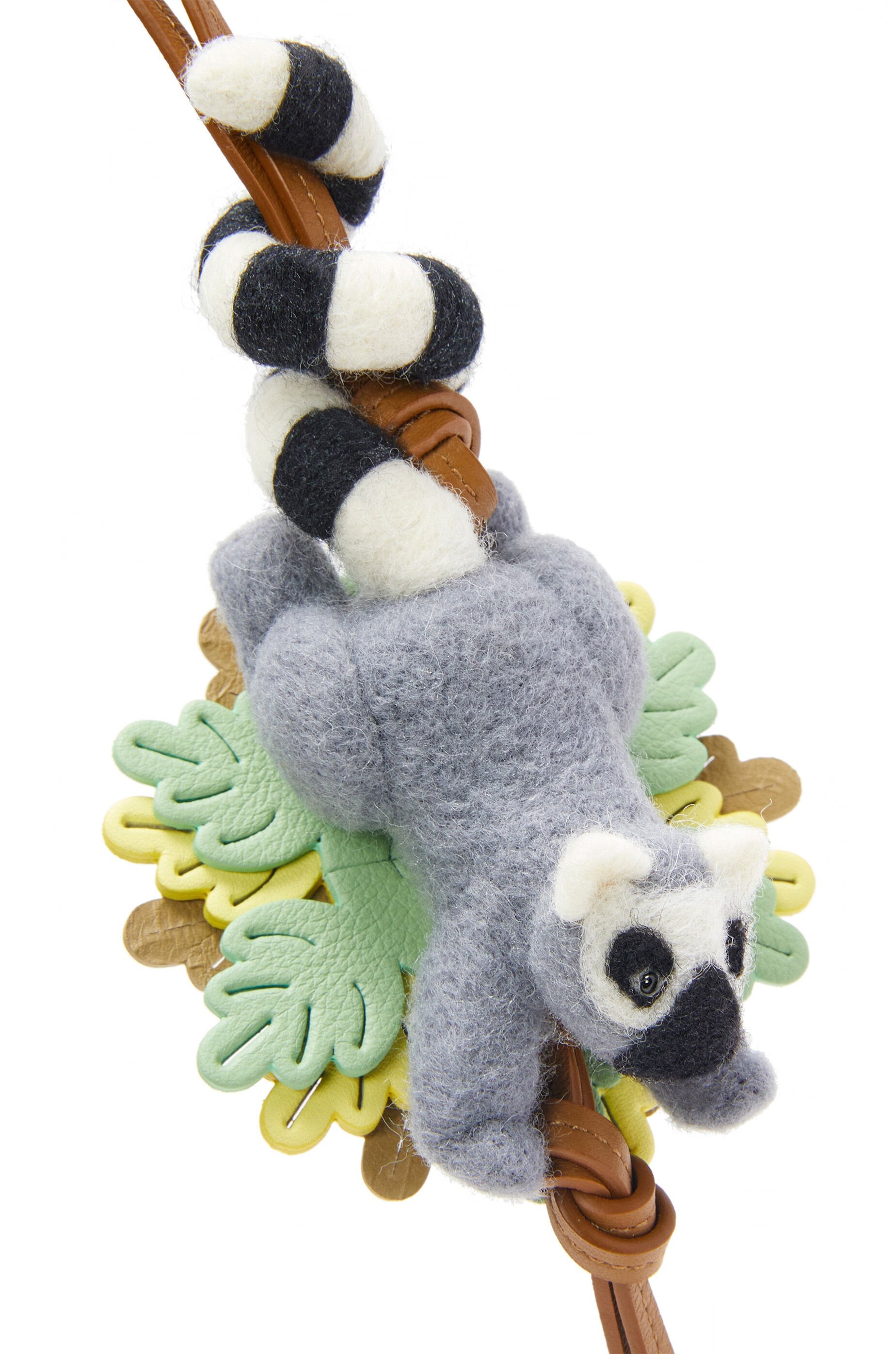 Lemur charm in felt and calfskin - 2