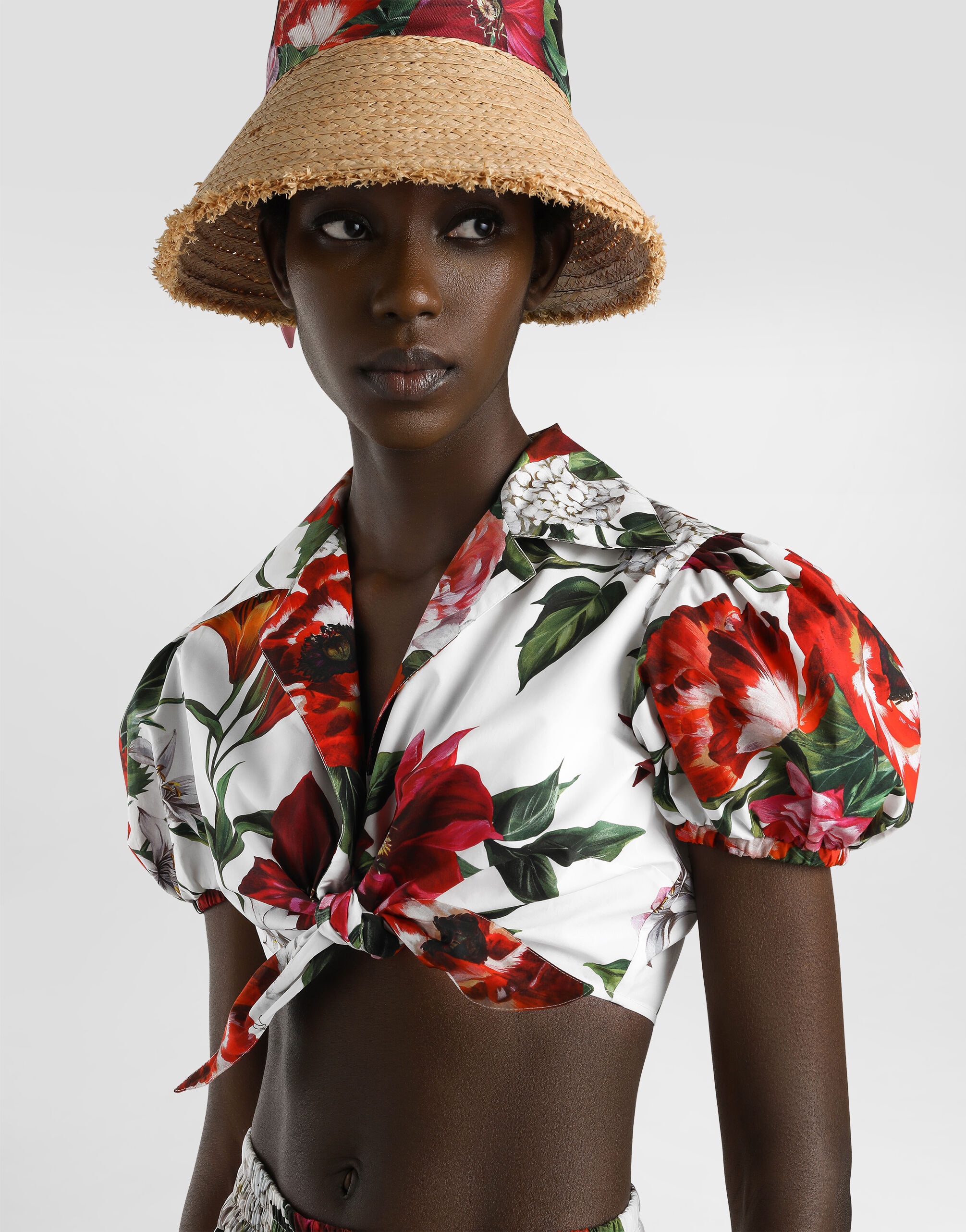 Flower-print poplin shirt - 5