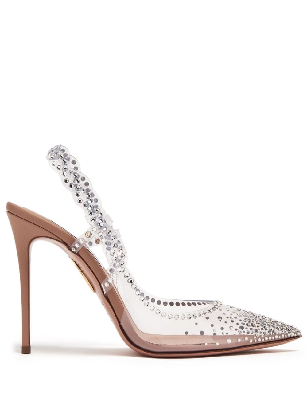 105mm rhinestone-embellished pumps - 1