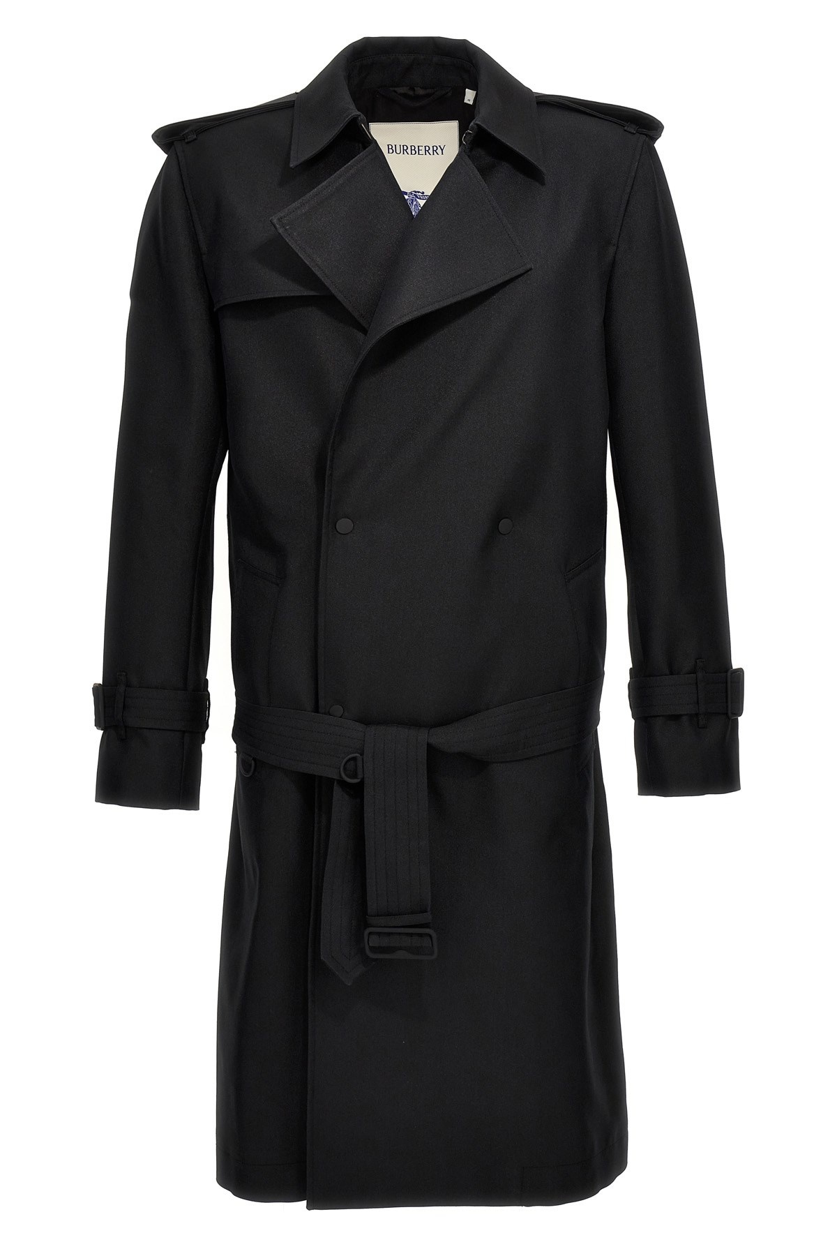 Double-breasted long trench coat - 1