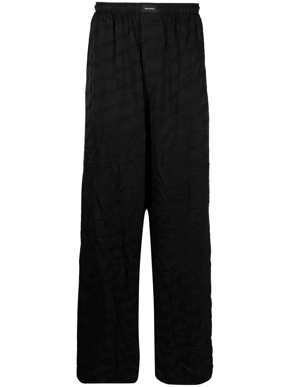 crease-effect jacquard pyjama trousers - 1