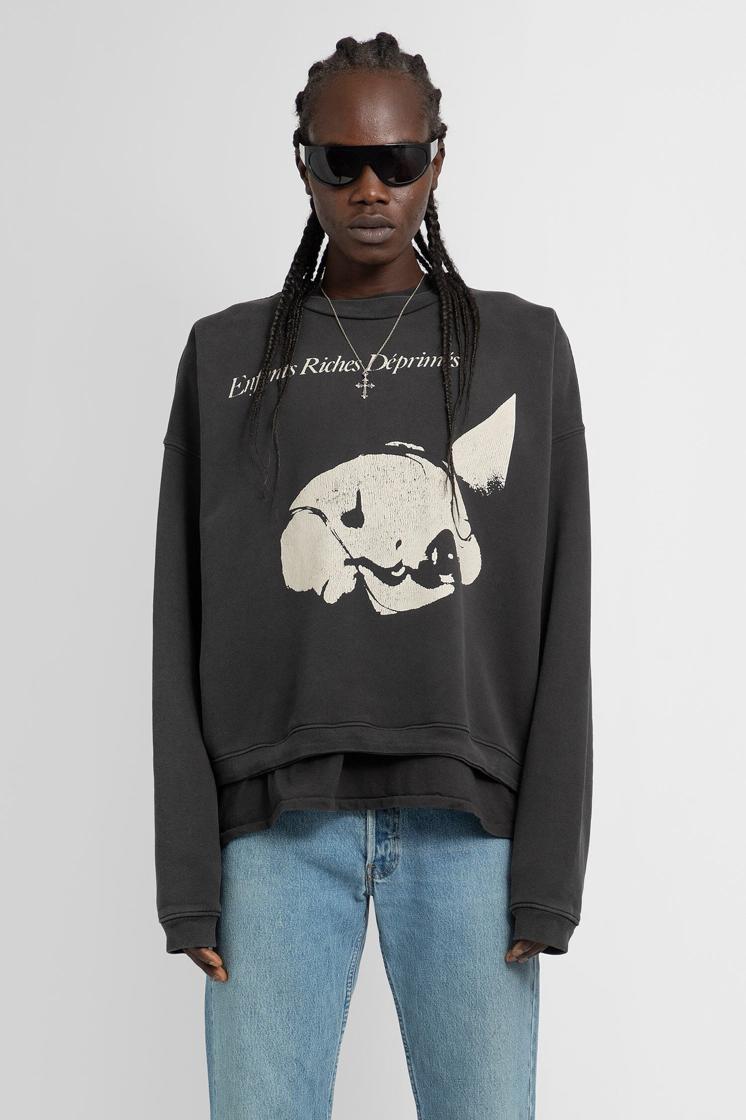 ENFANTS RICHES DÉPRIMÉS MAN BLACK SWEATSHIRTS - 1