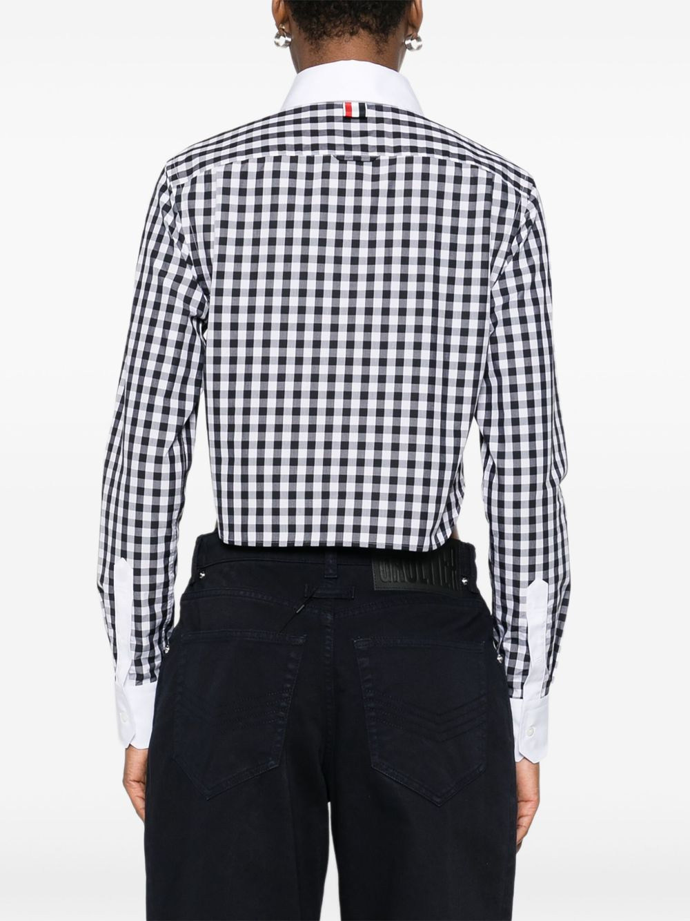 Gingham Peter-Pan collar shirt - 4