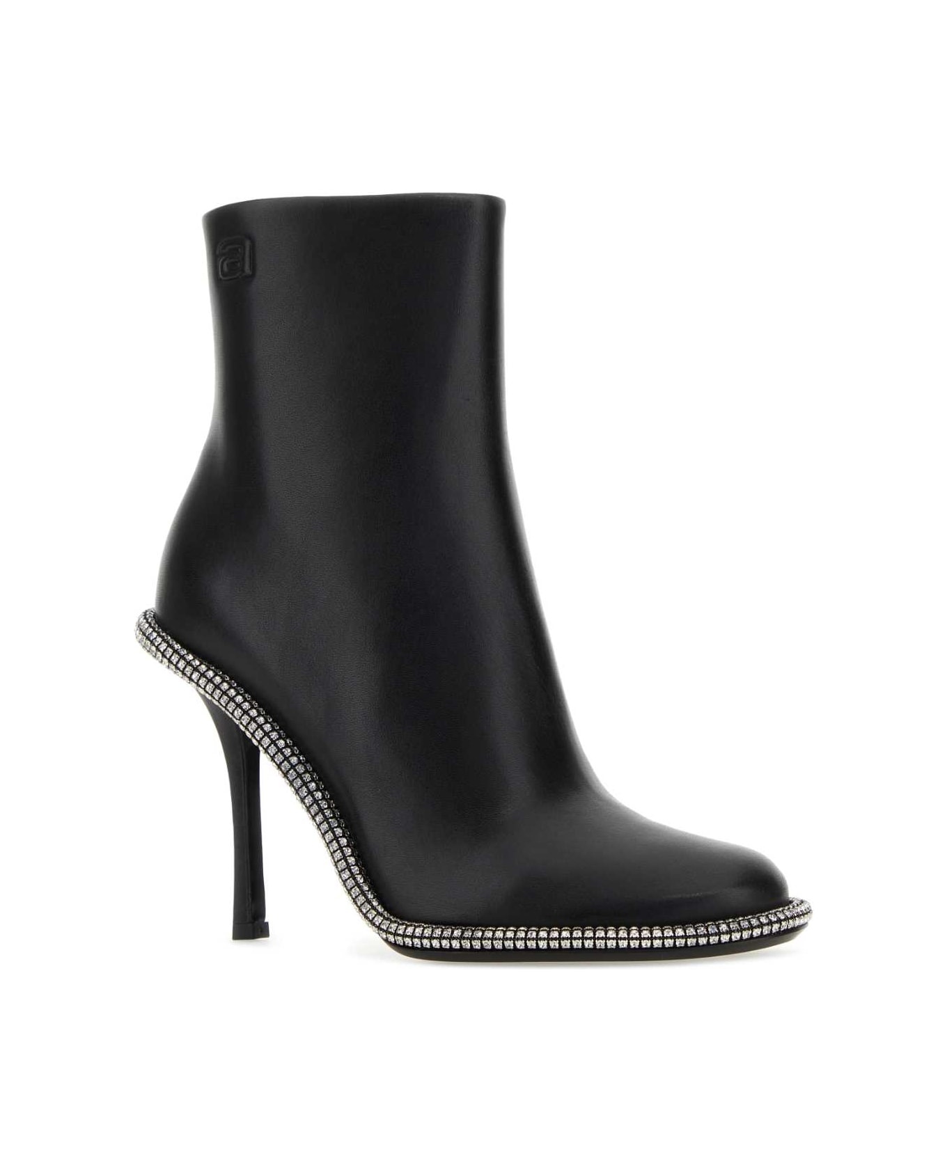 Black Leather Kira 105 Ankle Boots - 2