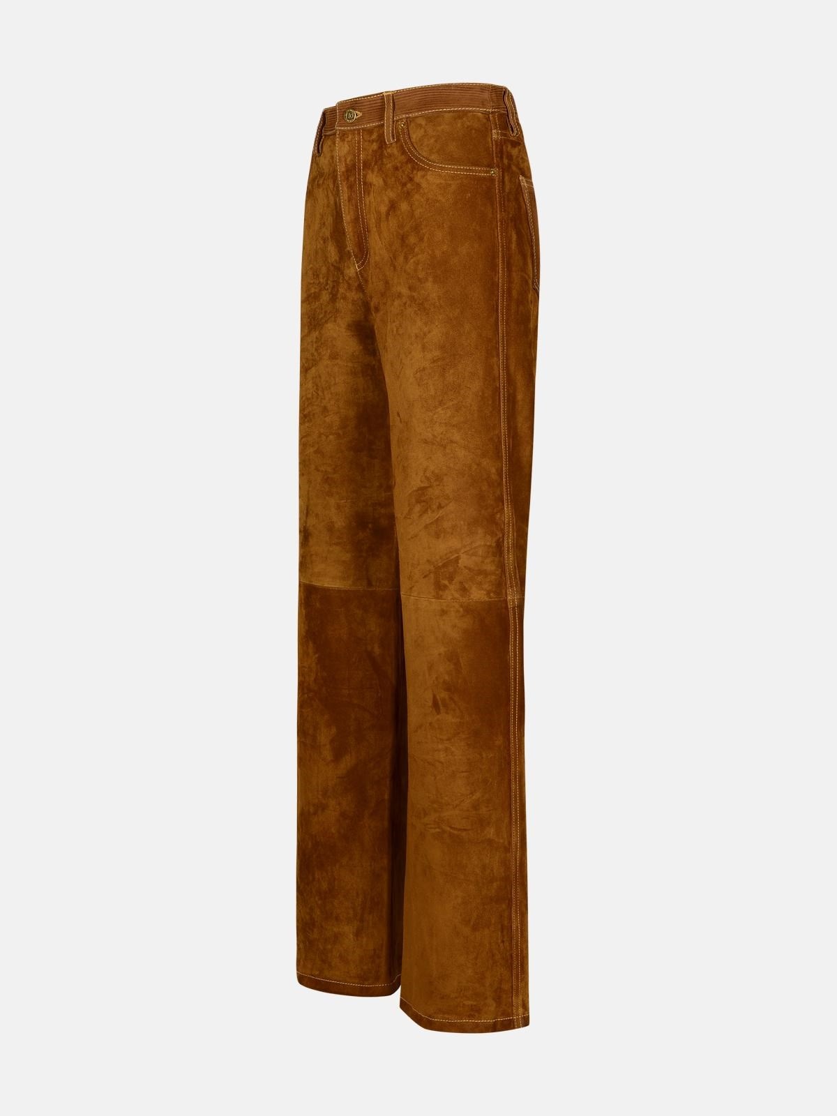 BROWN COWHIDE TROUSERS - 2