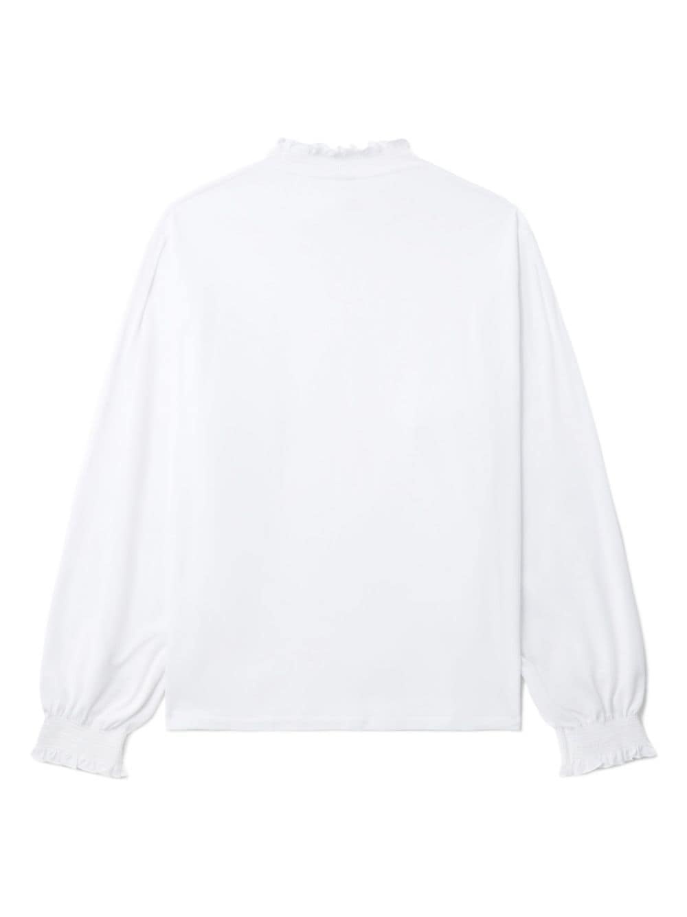 ruffled cotton sweatshirt - 6
