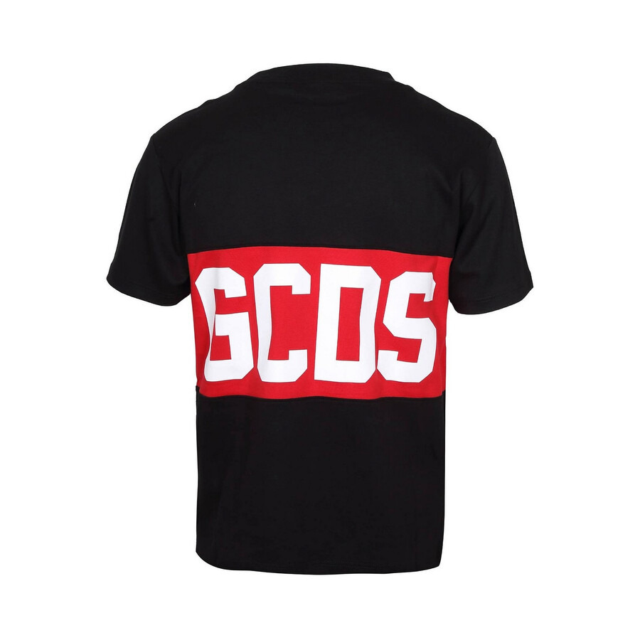 GCDS Black Logo Band Cotton T-Shirt - 6