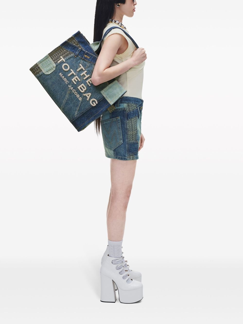 The Large Deconstructed Denim Tote bag - 2