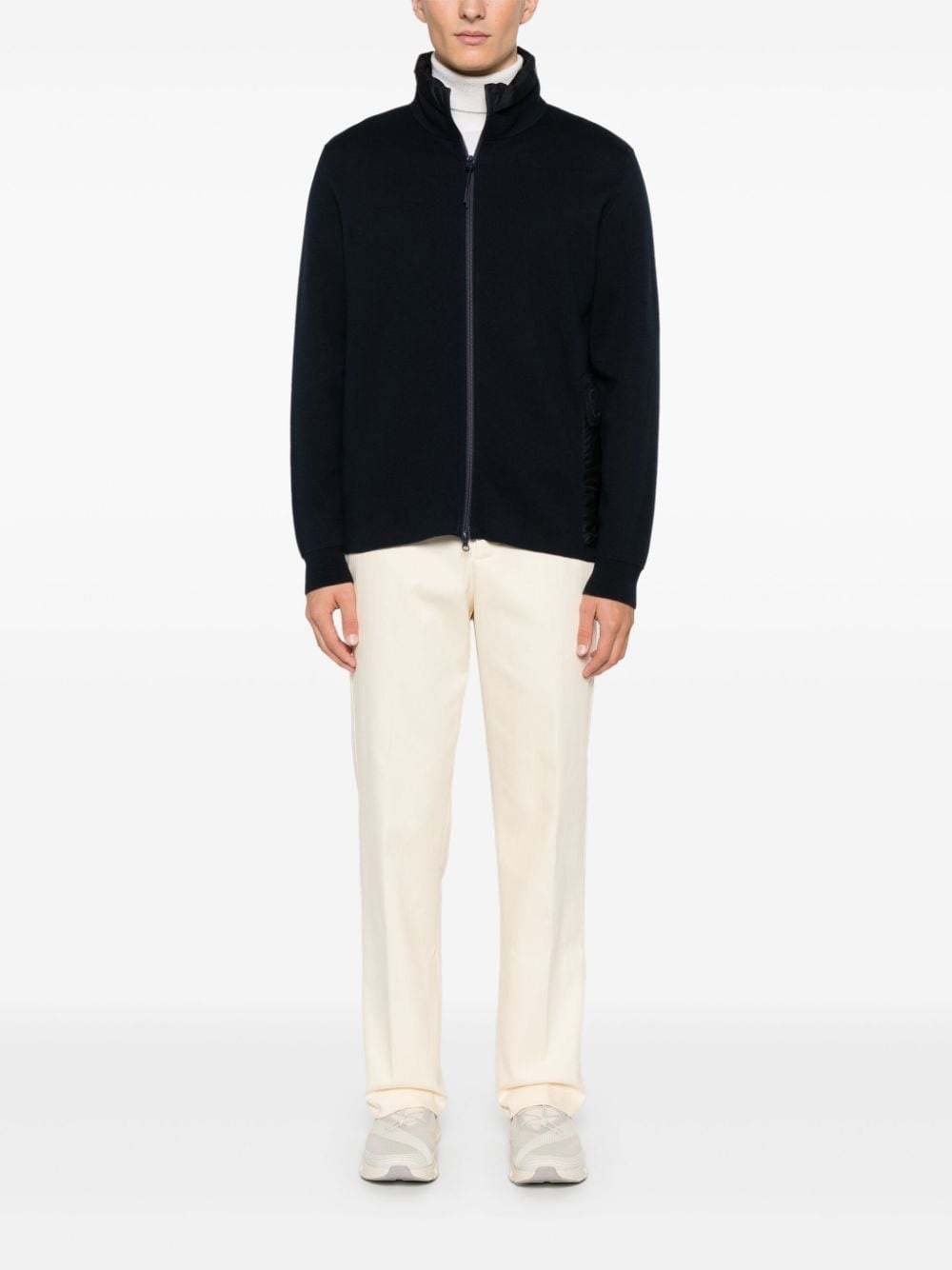 cotton zip-up cardigan - 2