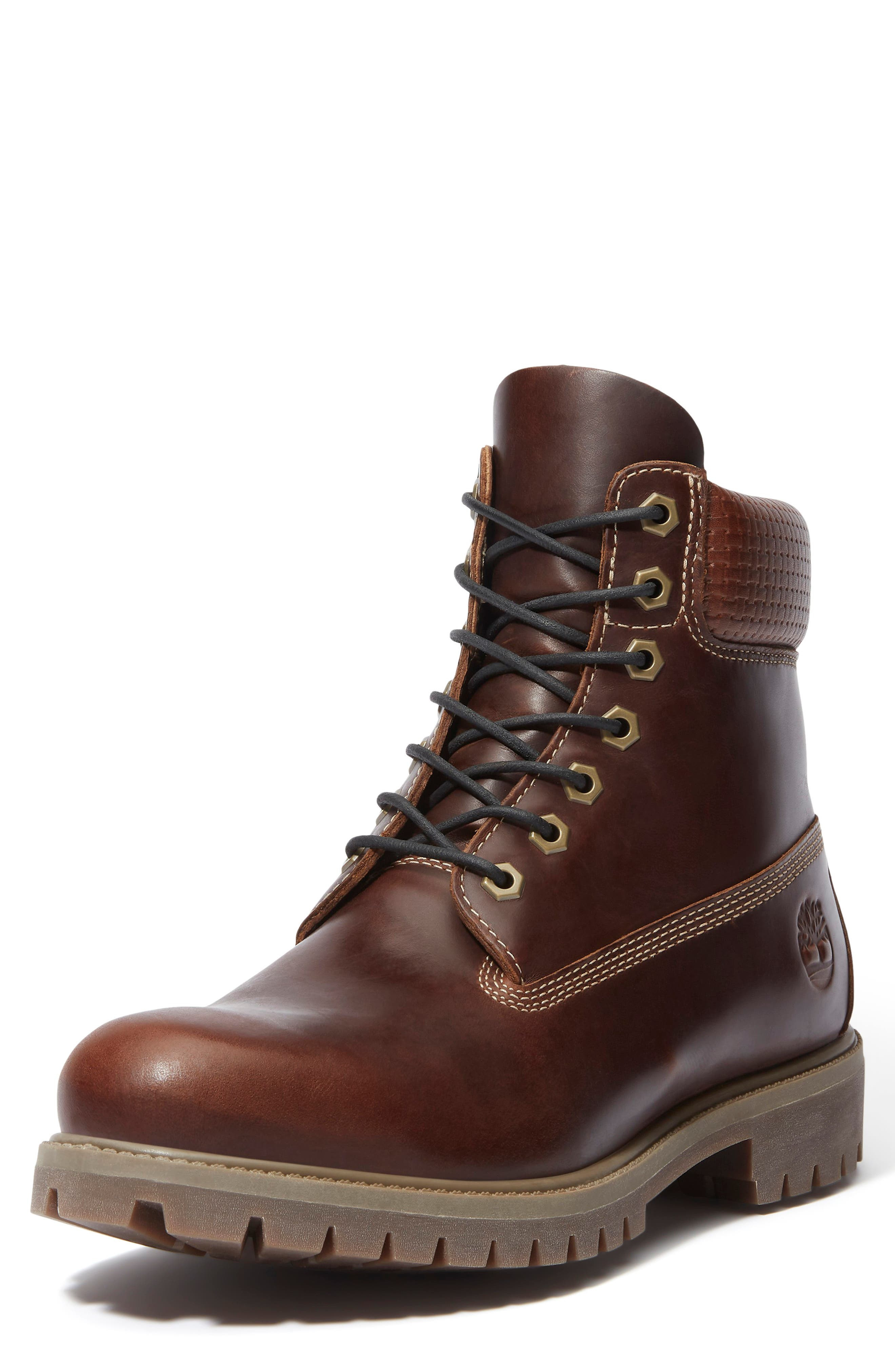 Timberland Premium 6-Inch Waterproof Boot in Brown/Black at Nordstrom - 9