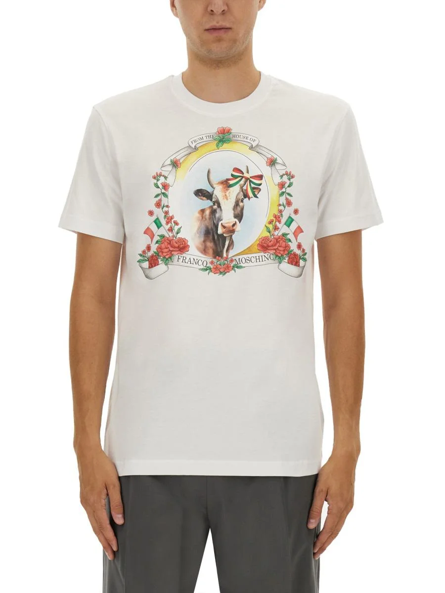 Moschino T-Shirt With Logo - 1