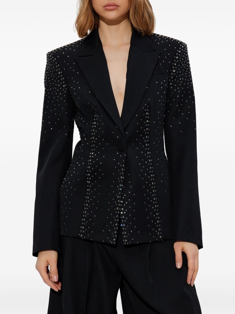 crystal-embellished blazer - 2