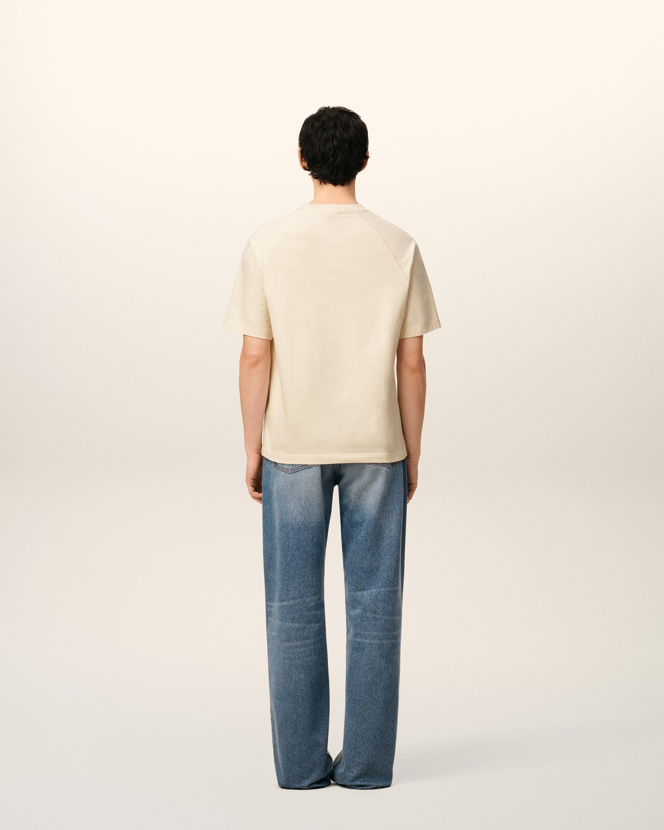 WHITE COTTON SHORT SLEEVES T-SHIRT - 5