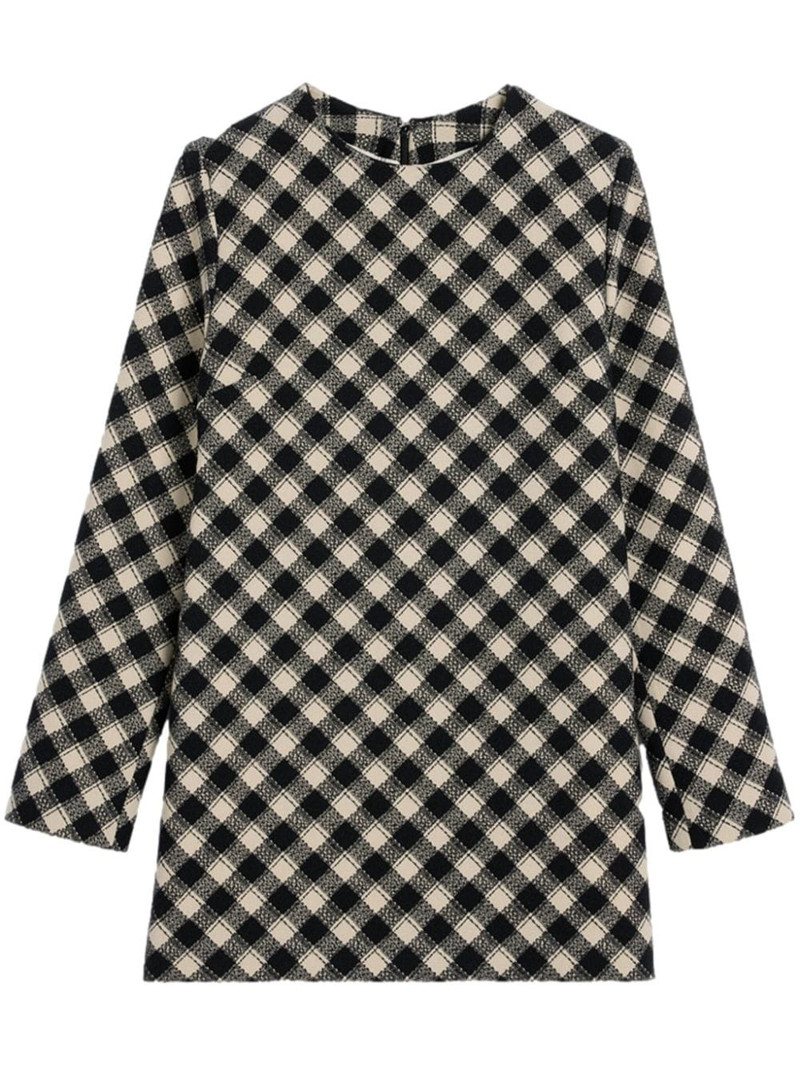 check-pattern mini-dress 1
