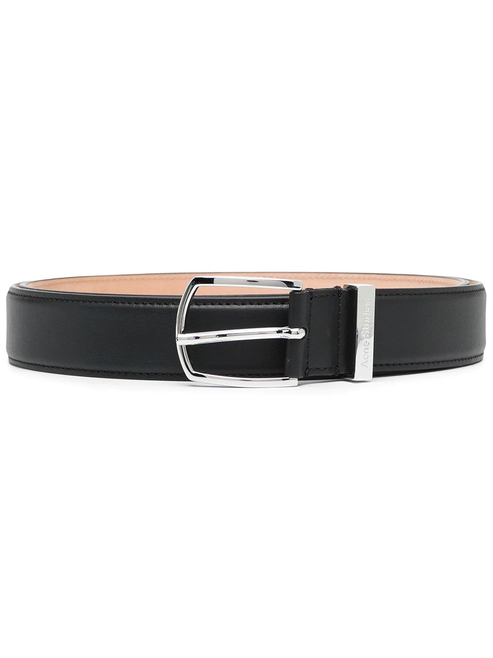 buckle-fastening leather belt - 1