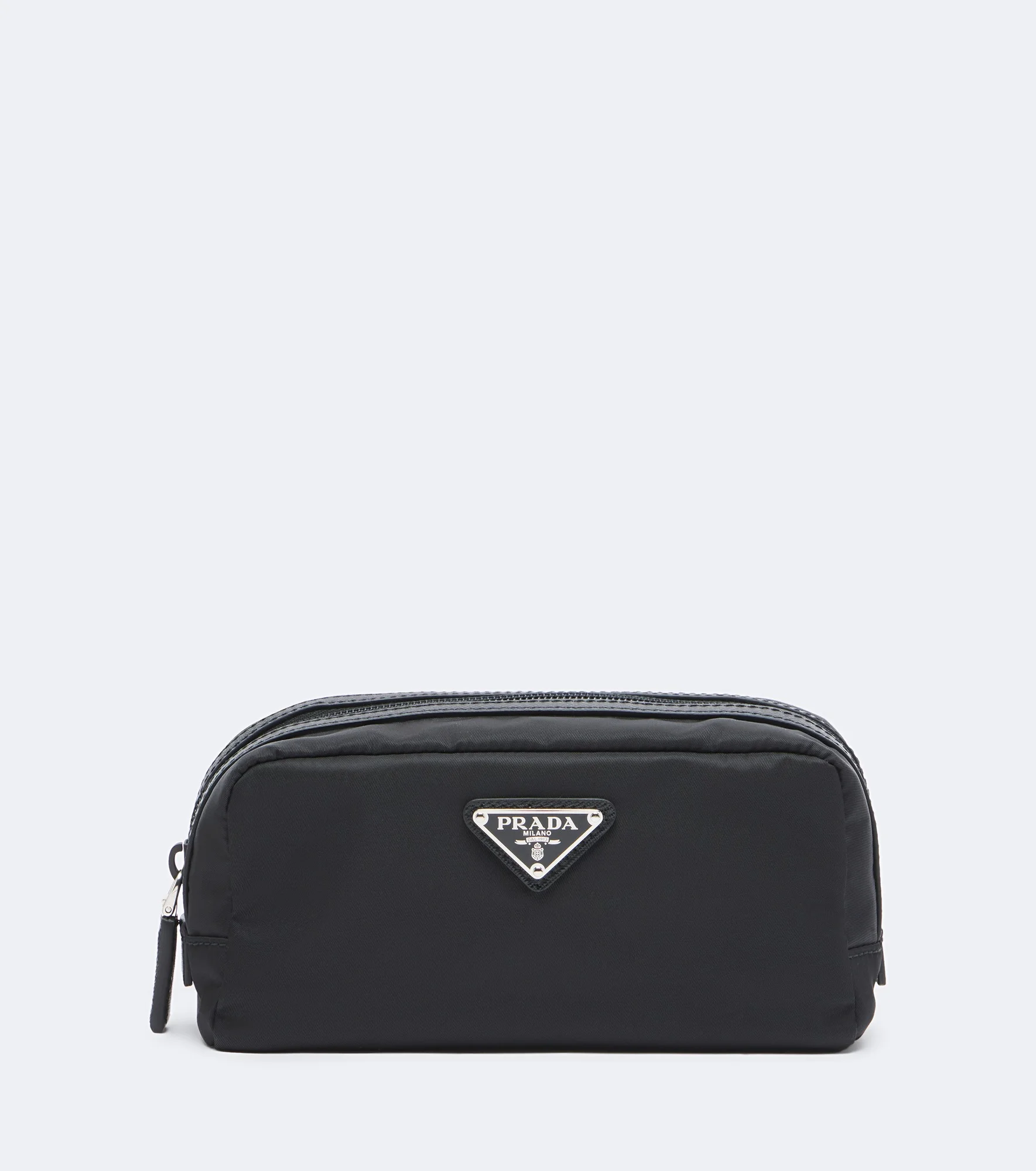 Leather-trimmed Re-Nylon makeup bag - 1