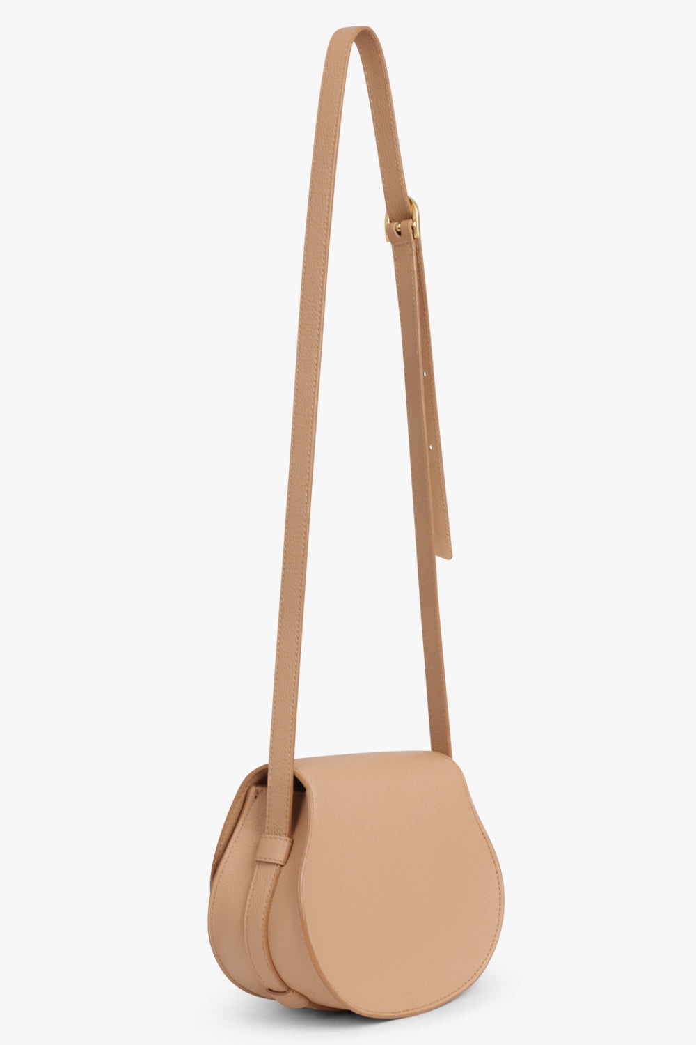 SMALL MARCIE SADDLE CROSSBODY BAG | LIGHT TAN - 3