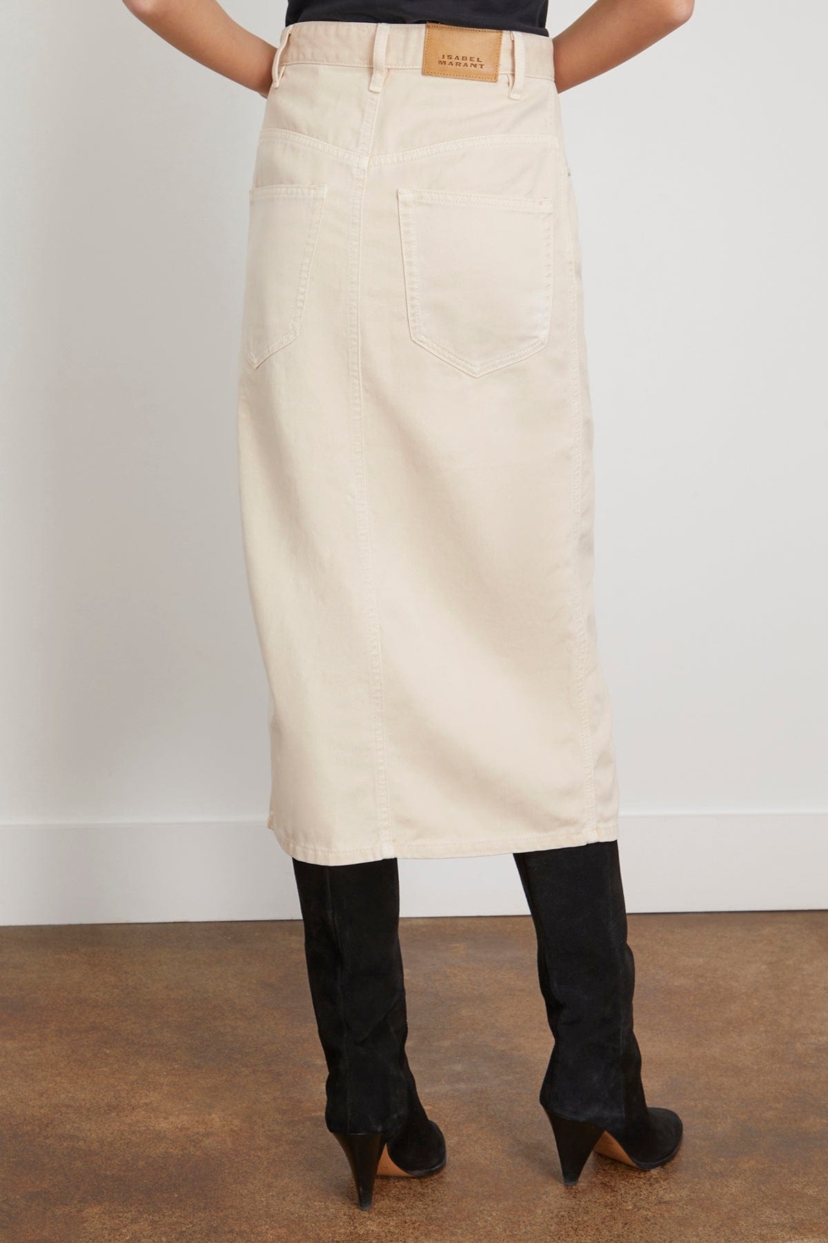 Isabel Marant Tilauria Skirt in Ecru | REVERSIBLE