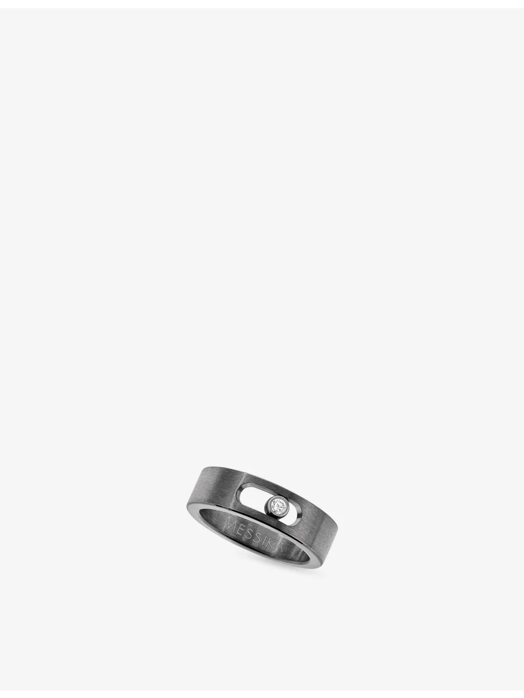 Move Small Graphite Titanium And 0.05ct Diamond Ring - 1