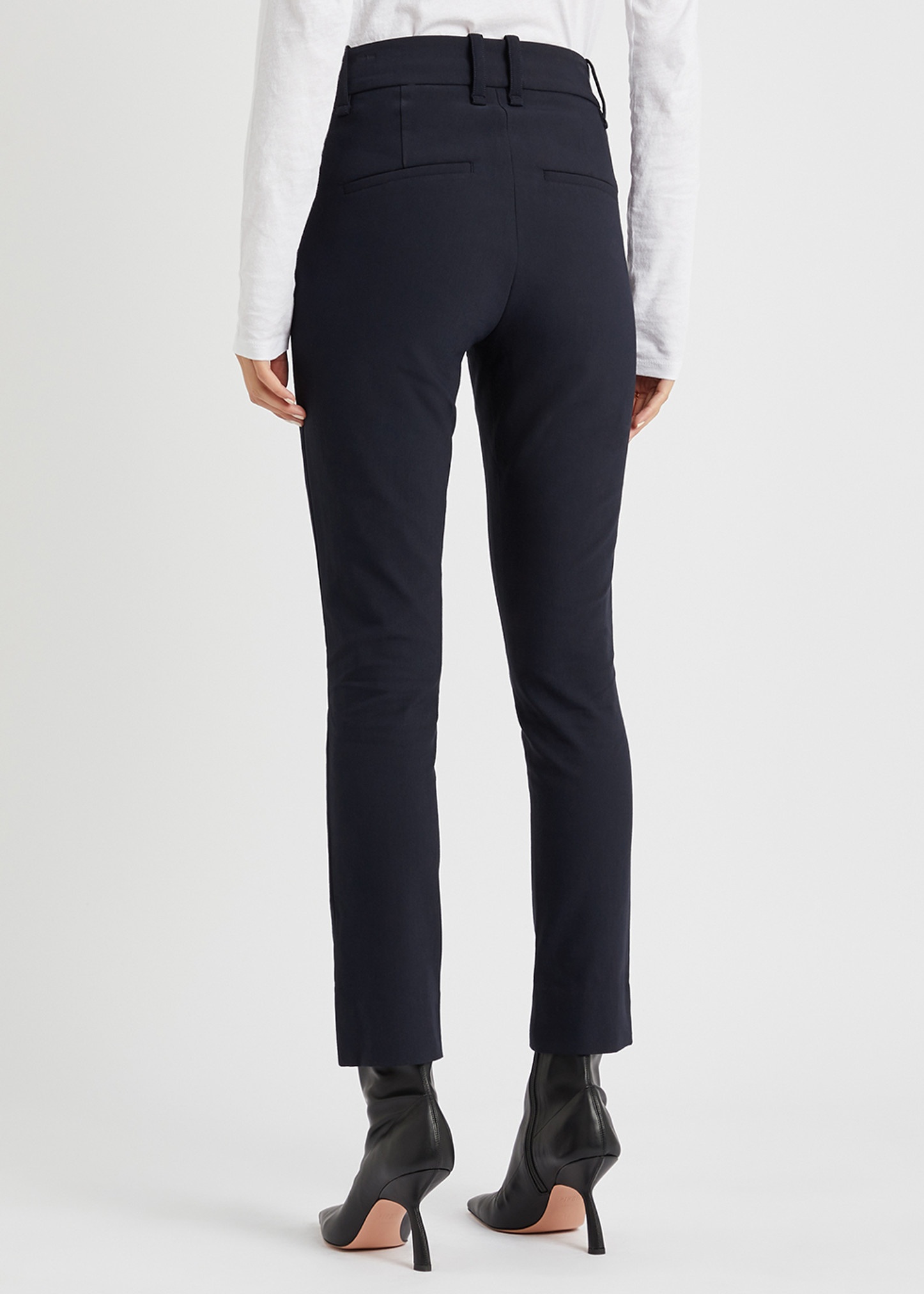 Slim-leg stretch-cotton trousers - 3