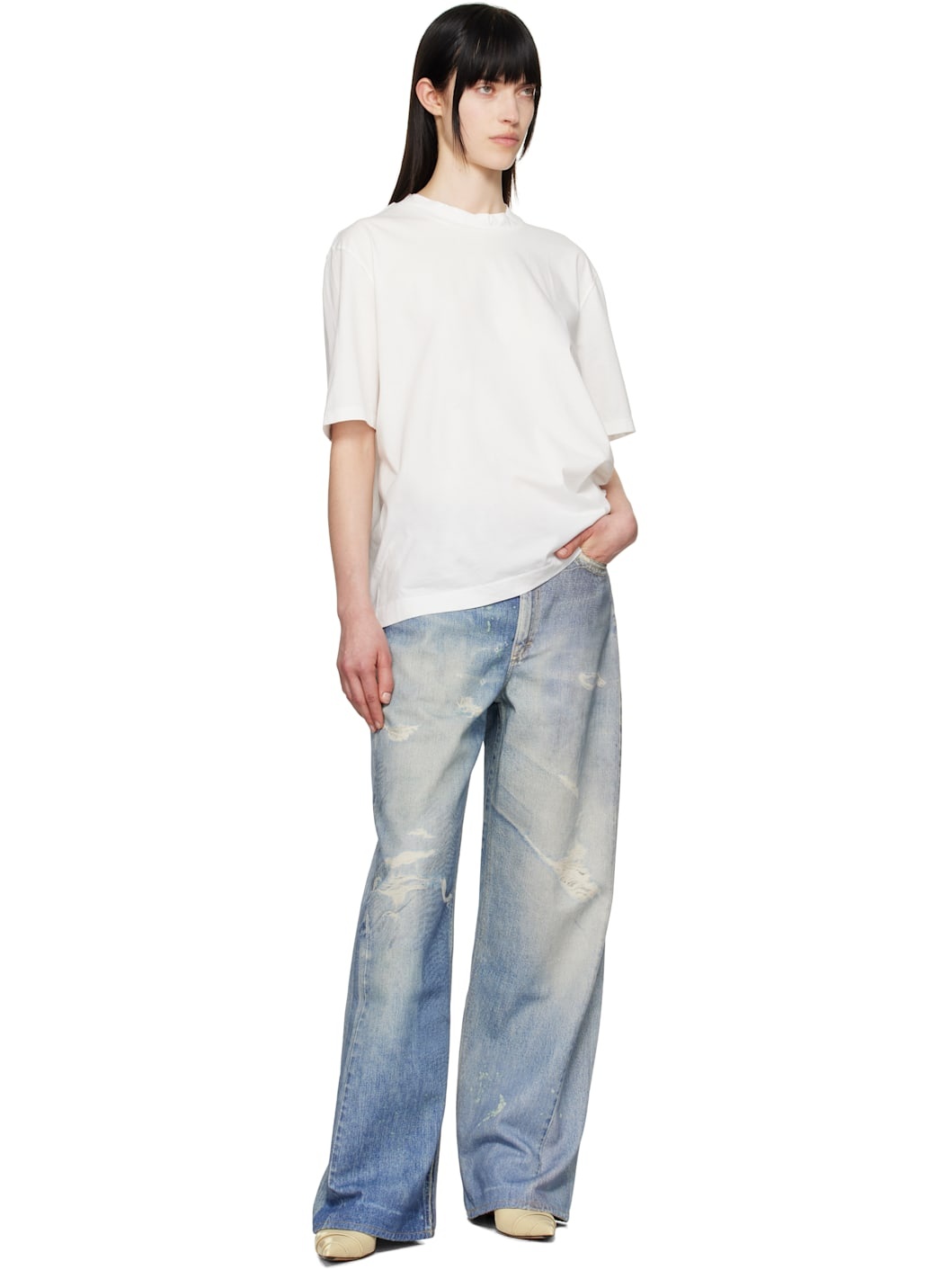 White Big T-shirt - 4