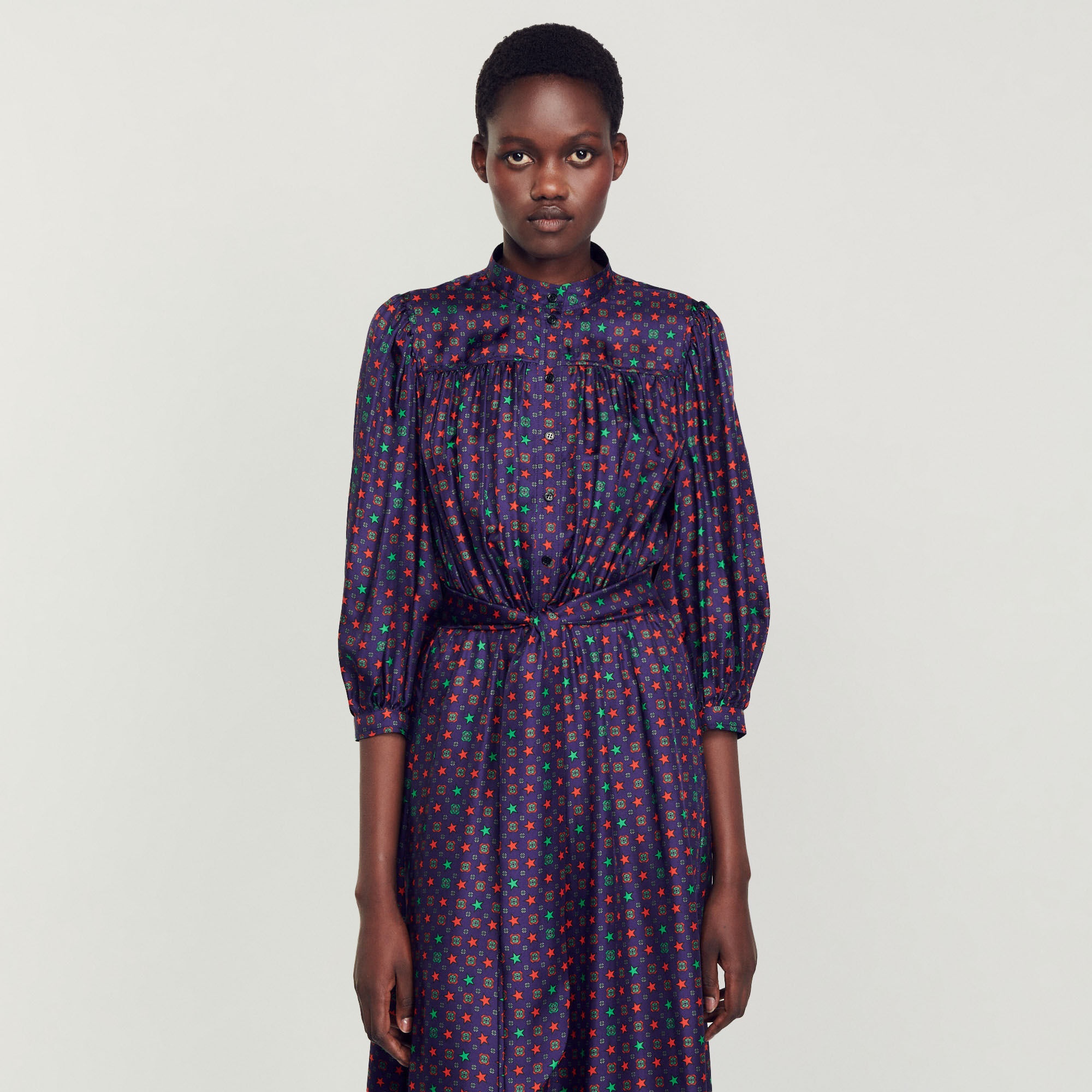 PRINTED MIDI DRESS - 5