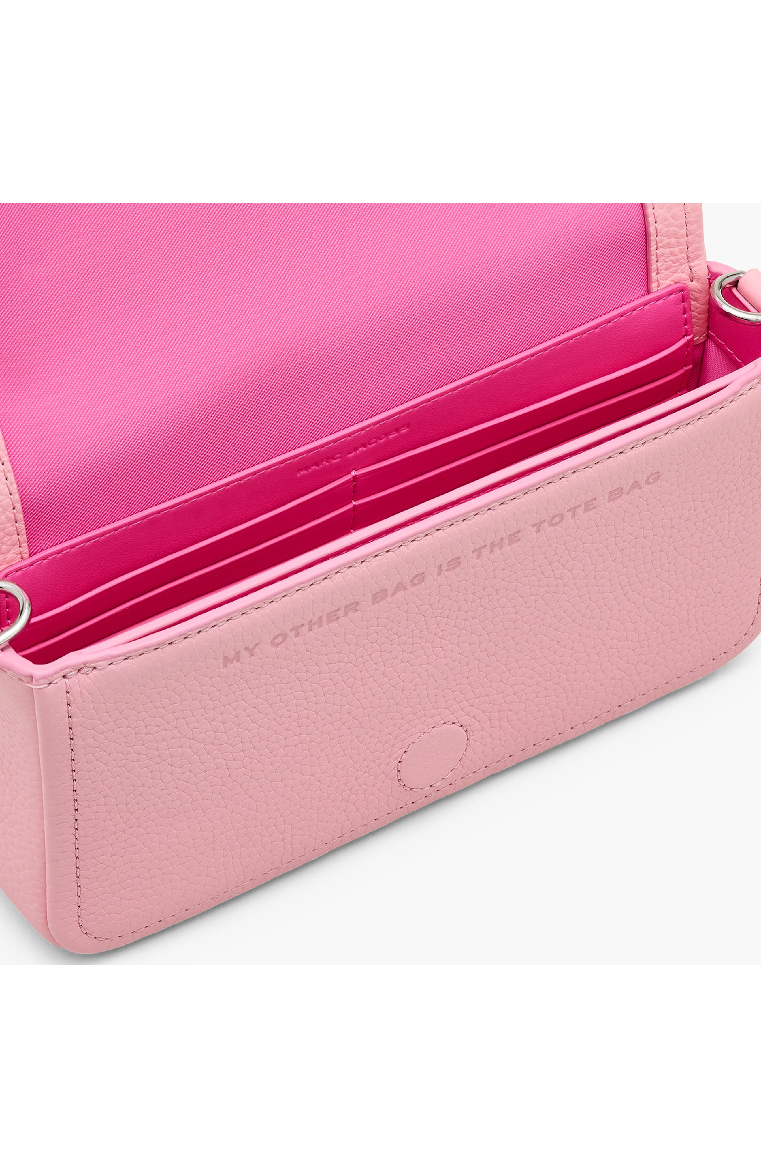 Marc Jacobs The Mini Leather Crossbody Bag in Ribbon Pink at Nordstrom - 5