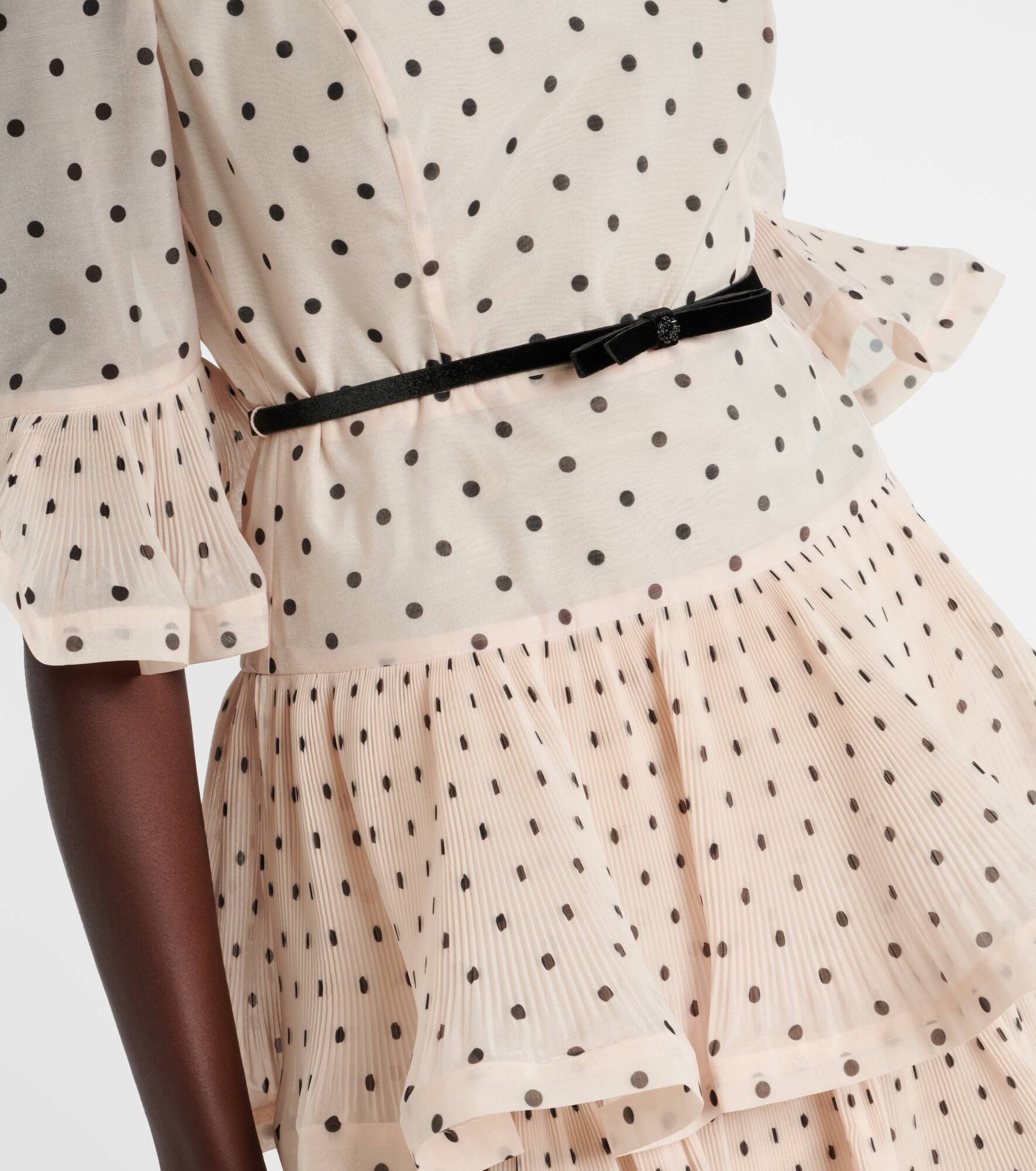 Polka-dot ruffled minidress - 5