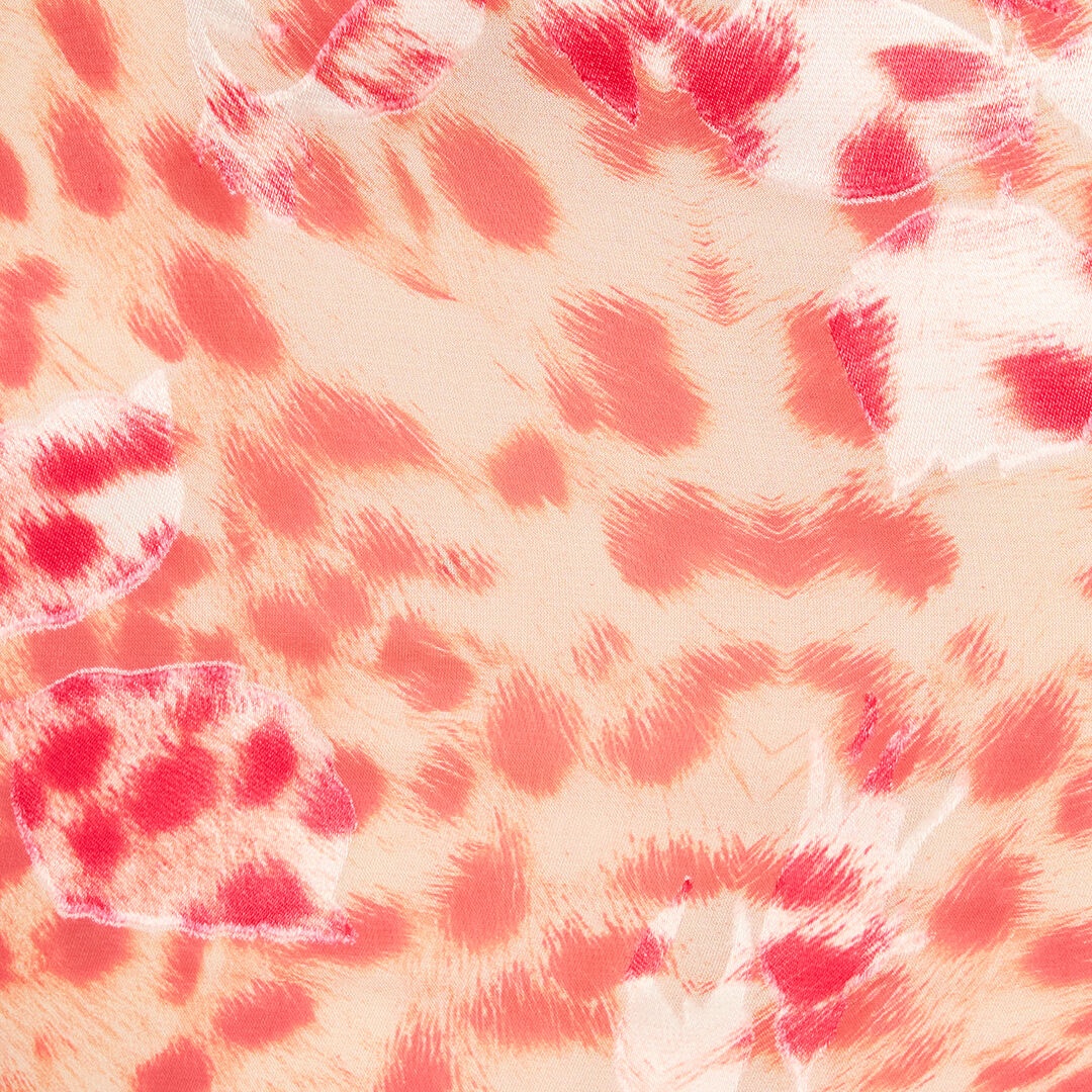 Crop Top With Ruffle And Jaguar Skin Print - 5