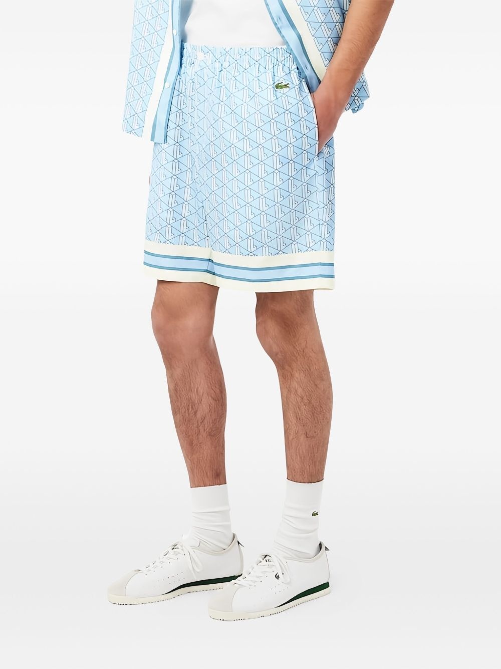 embroidered-logo shorts - 3