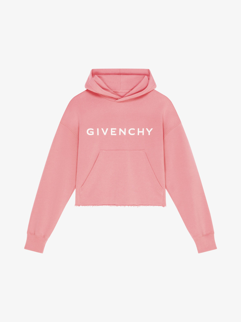 GIVENCHY ARCHETYPE CROPPED HOODIE IN FLEECE 1