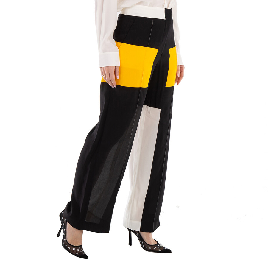 Burberry Deep Saffron Colorblock Jane Tailored Trousers - 6