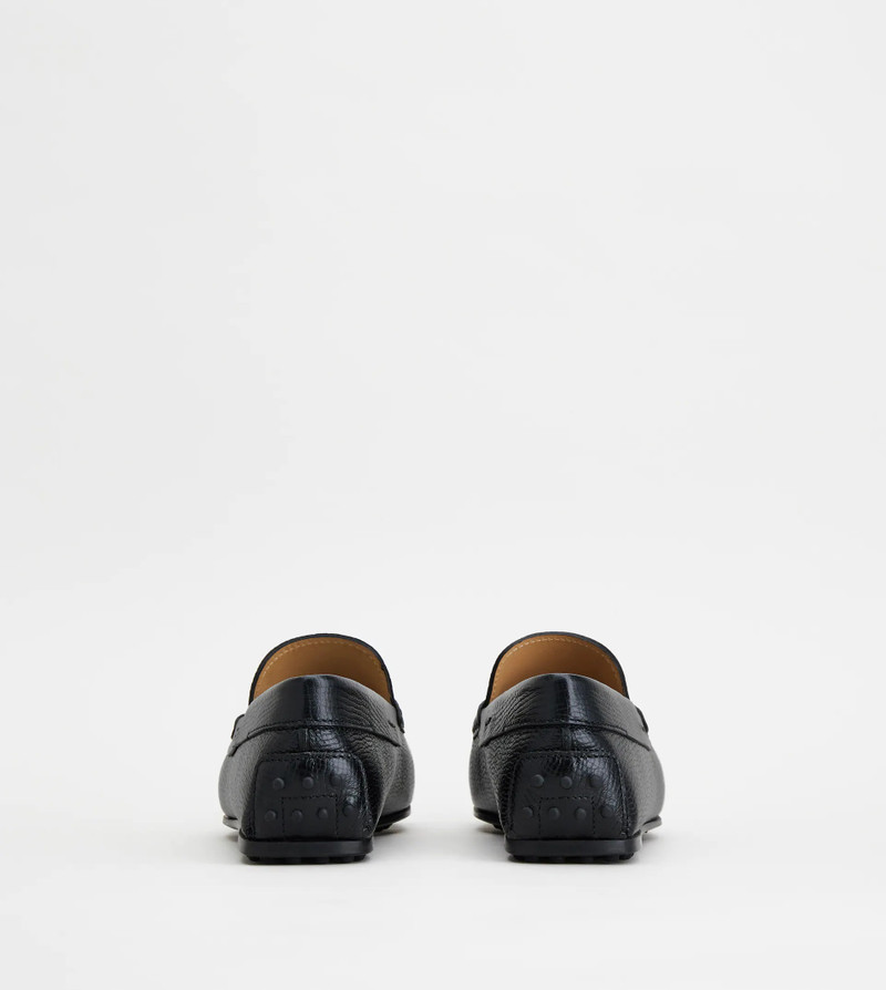 Tod's CITY GOMMINO DRIVING SHOES IN LEATHER - BLACK outlook