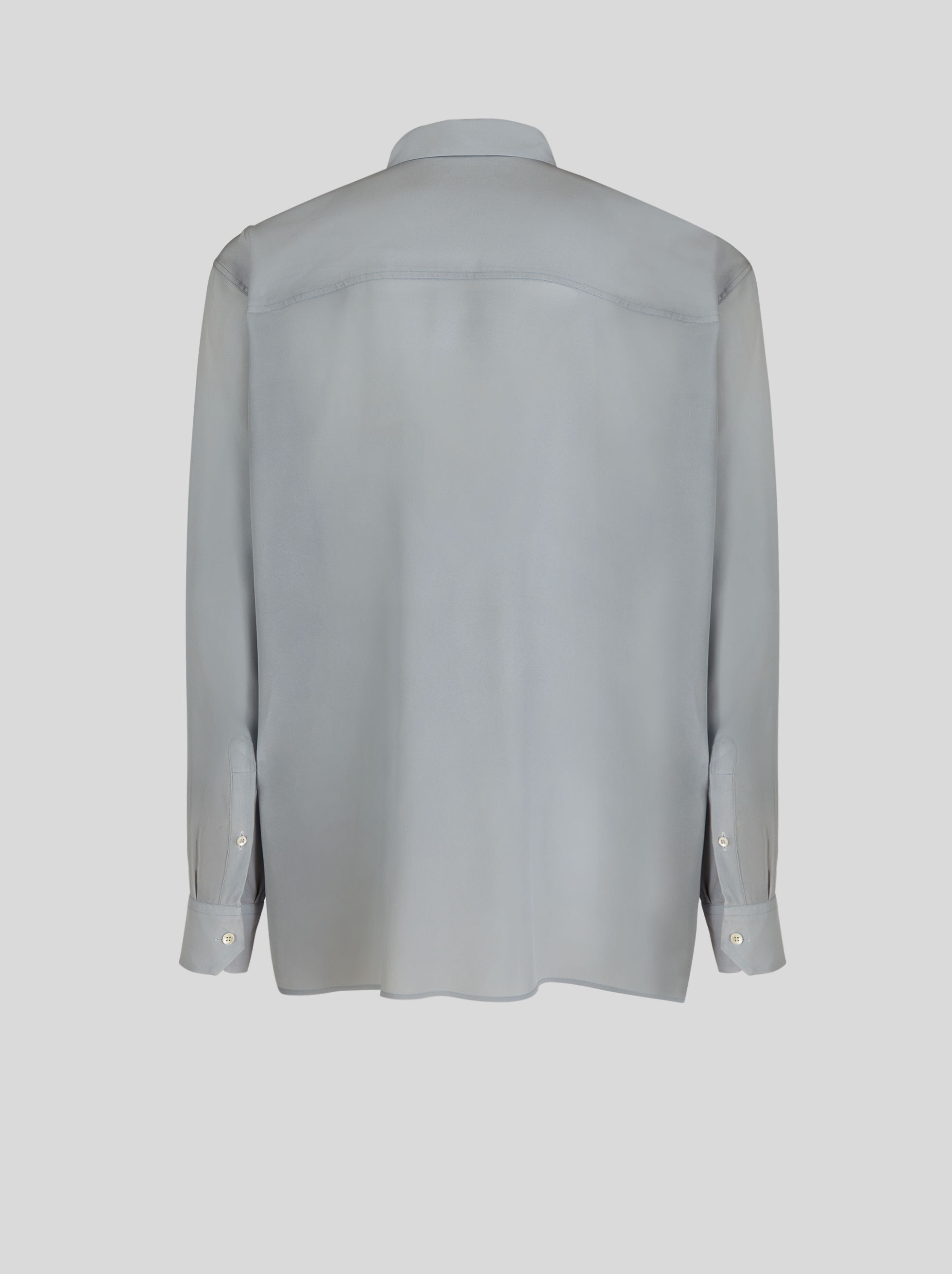 PLACED PRINT SILK SHIRT - 5