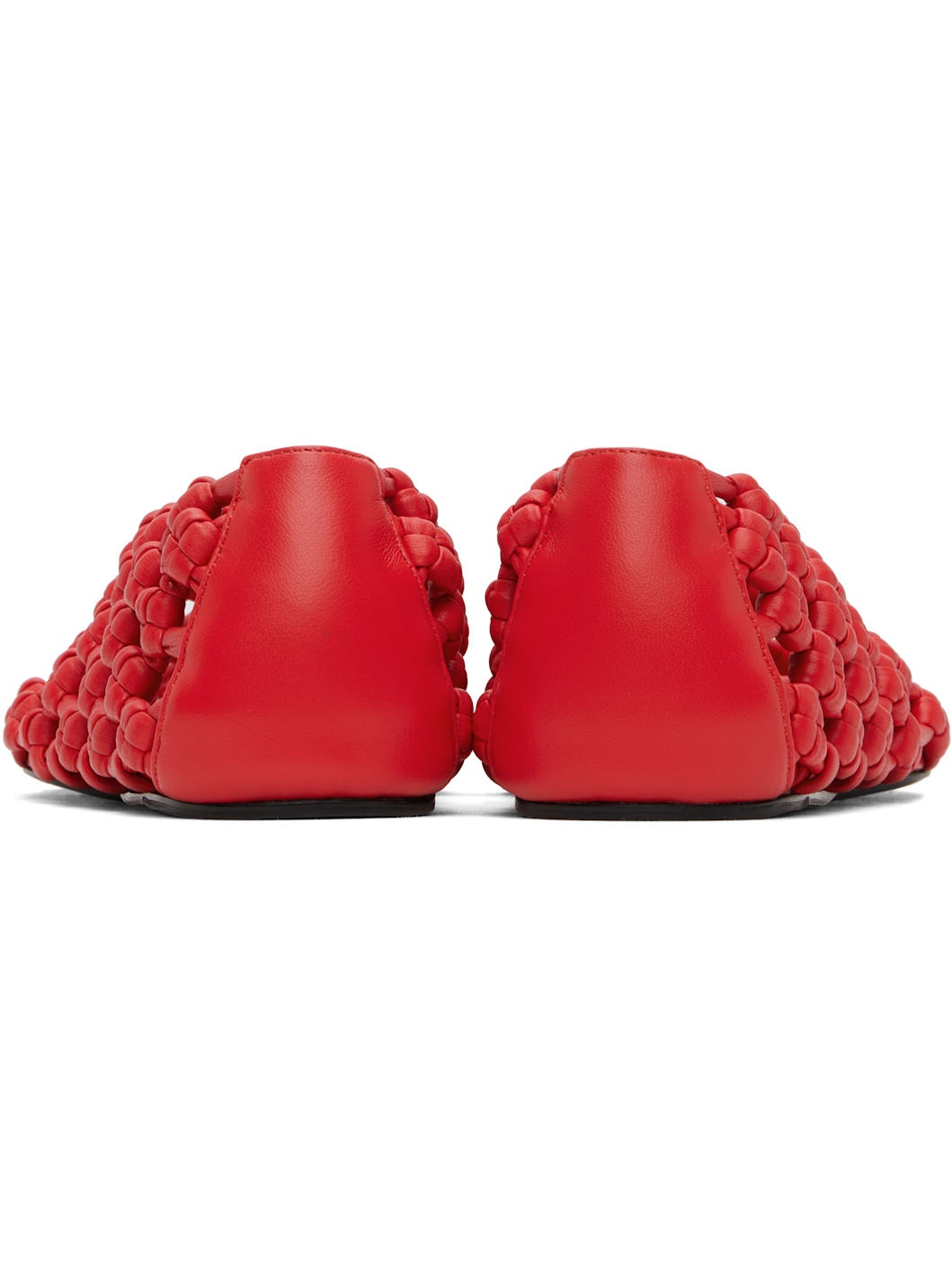 Red Hand-Knotted Ballerina Flats - 2