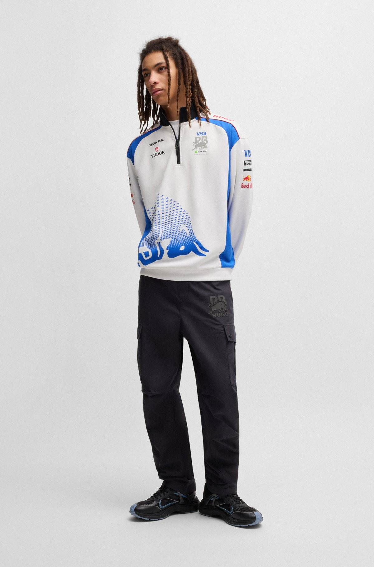HUGO X VCARB FANWEAR SWEATSHIRT WITH DEGRADÉ BULL GRAPHIC - 4