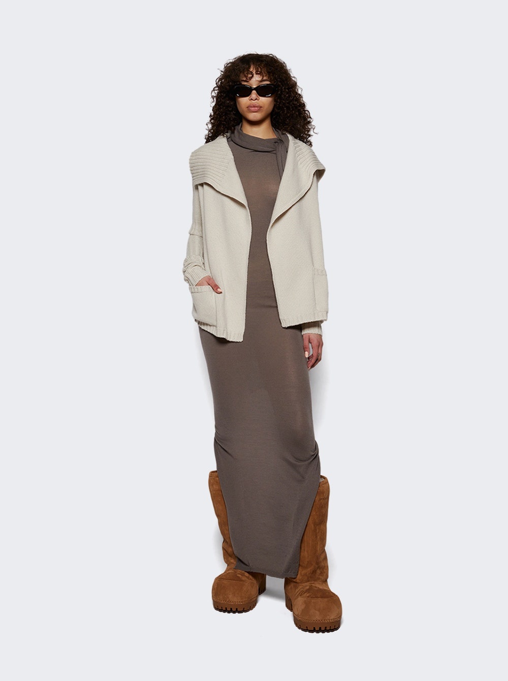 Banded T Dress Dust - 4