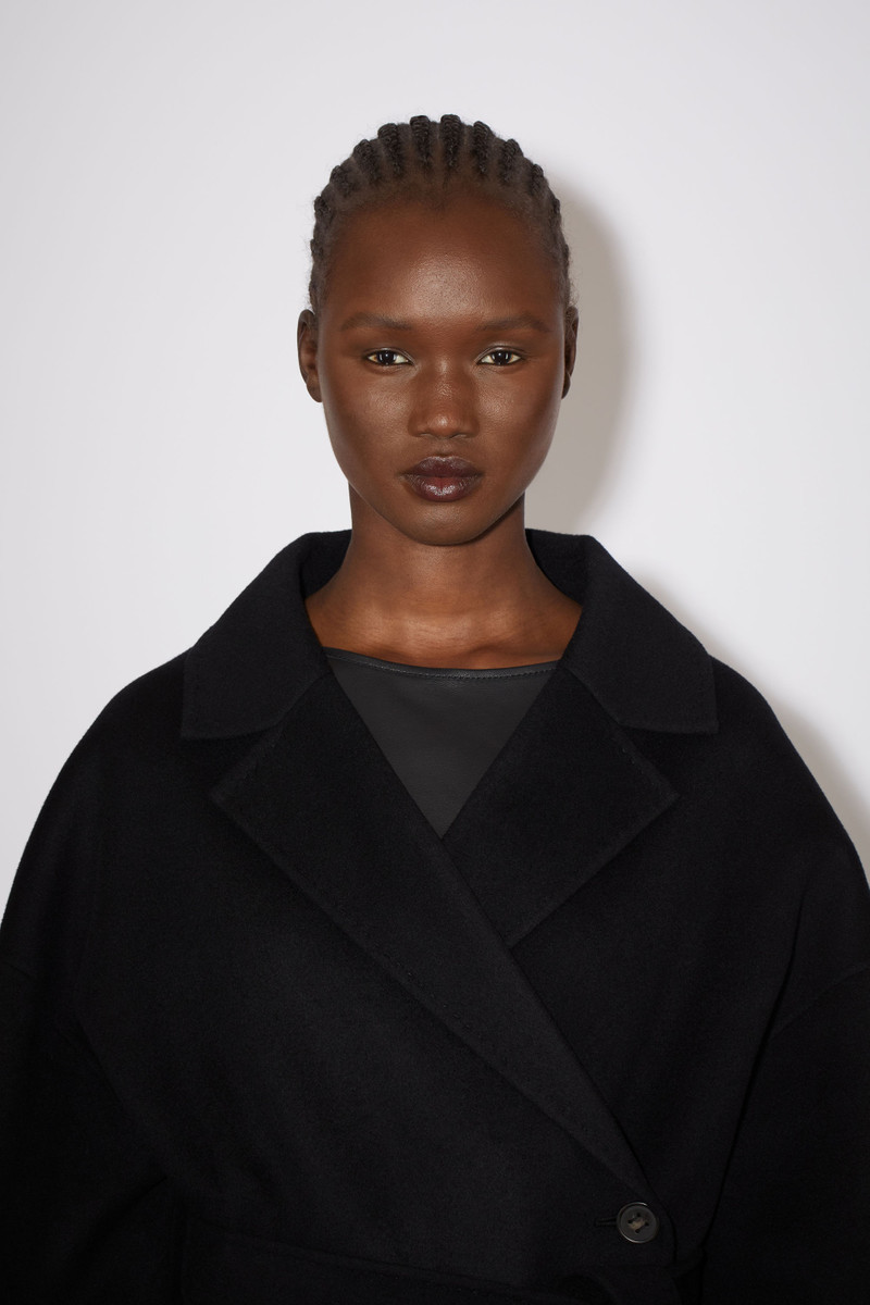 Belted wool coat - Black 6