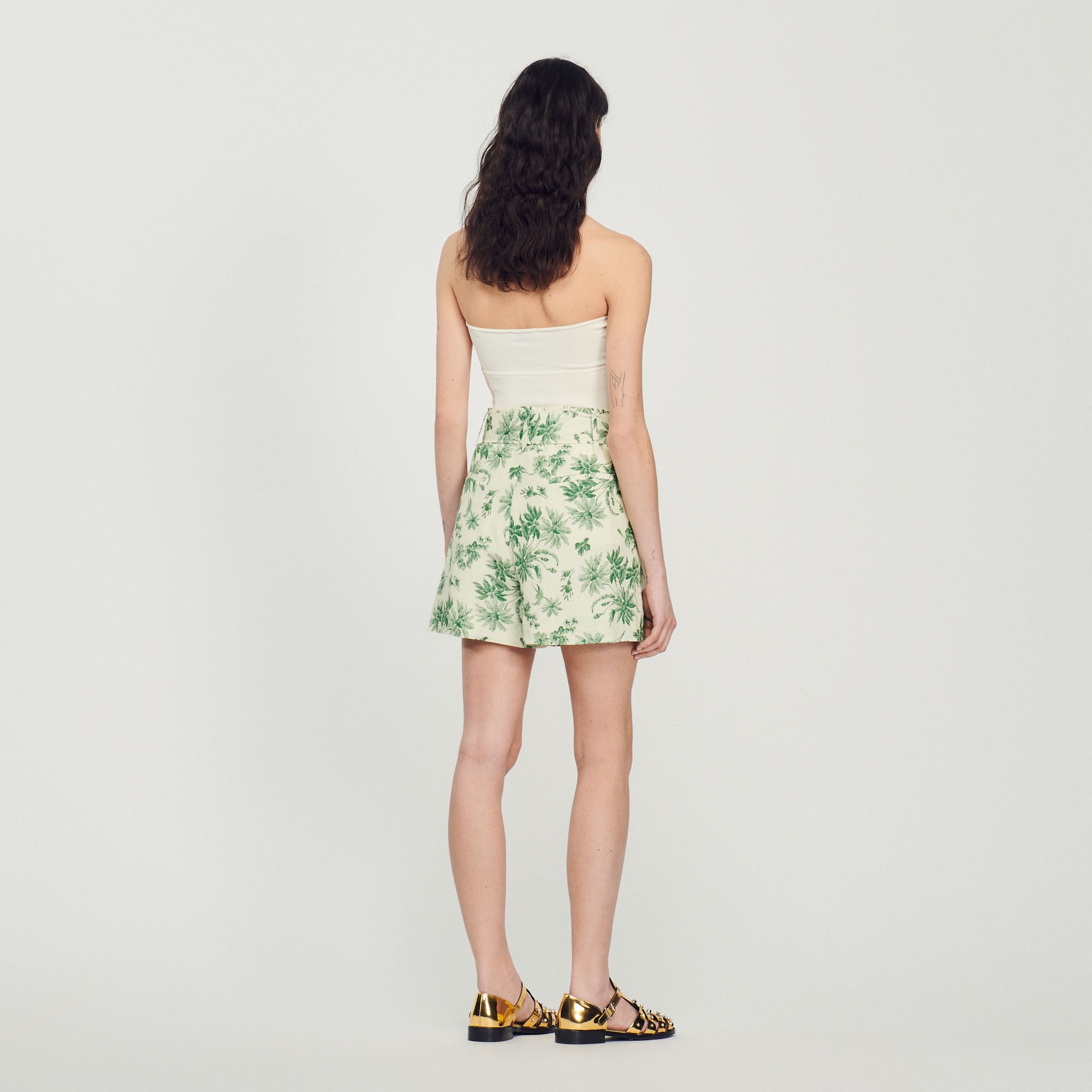 Loose printed palm tree shorts - 6