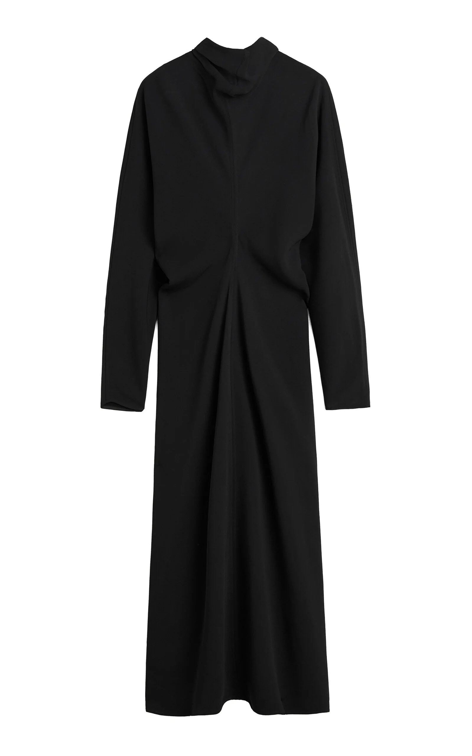 Slouch Waist Crepe Midi Scarf Dress - 1