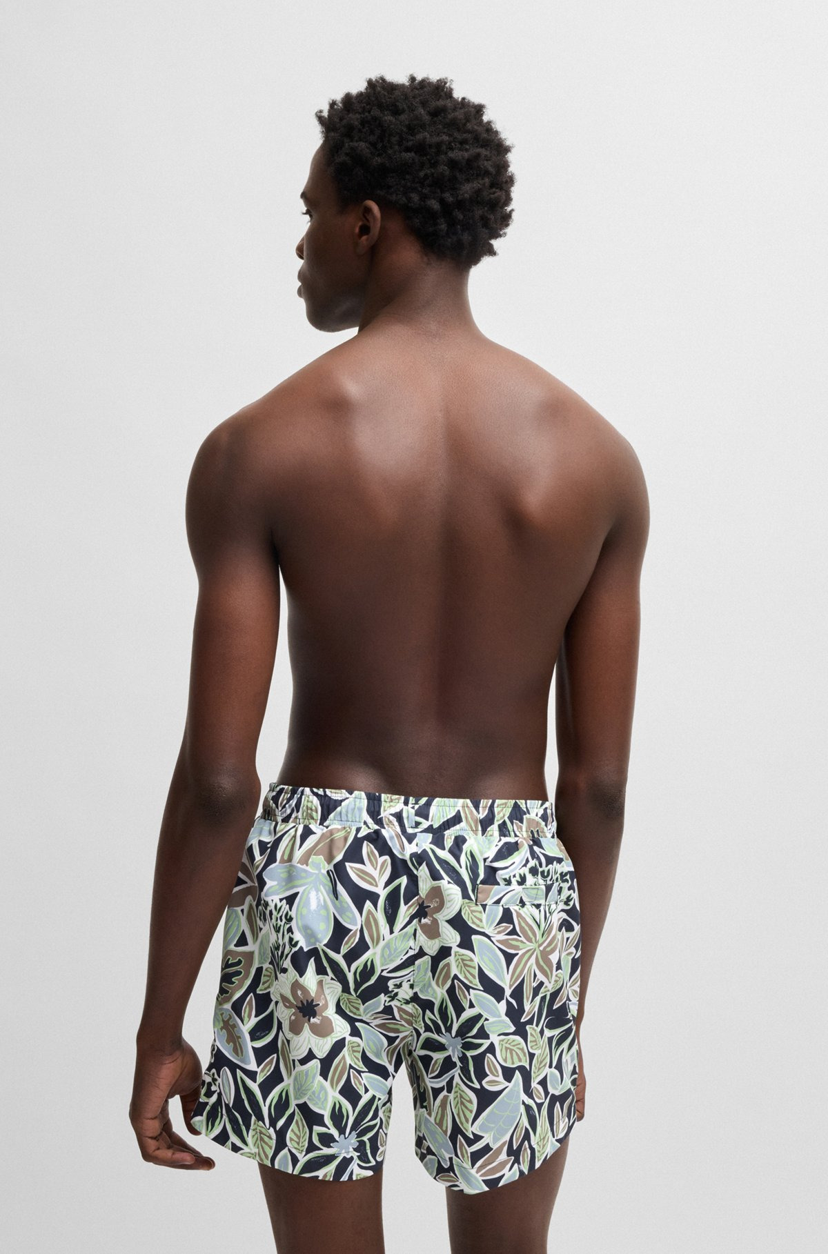 FULLY LINED SWIM SHORTS WITH SEASONAL PRINT - 4