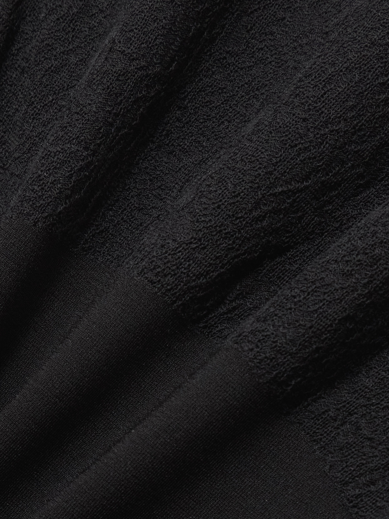 Paneled Lace-trimmed Stretch-knit Turtleneck Maxi Dress - 4