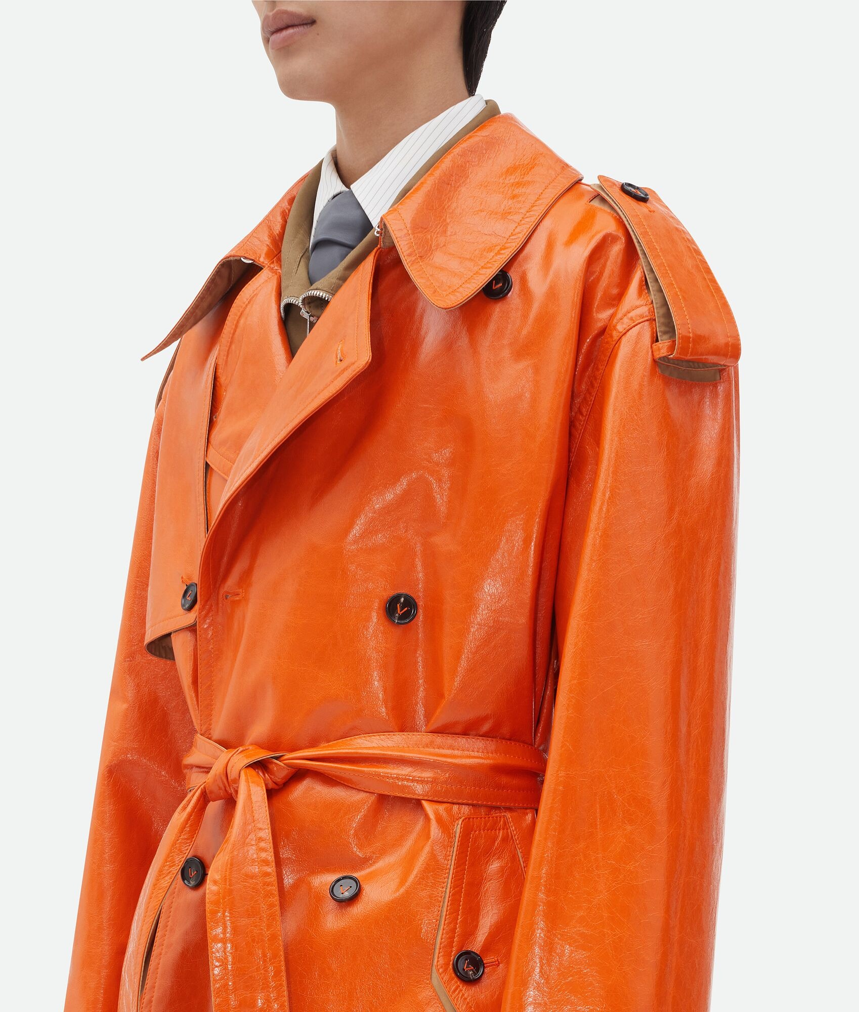 Leather And Cotton Trench - 5