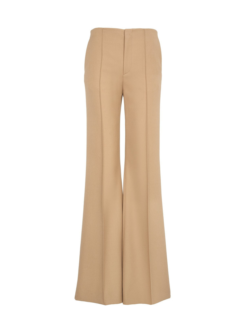 BROKEN-HEEL SLIM PANTS IN WOOL GRAIN DE POUDRE - 1