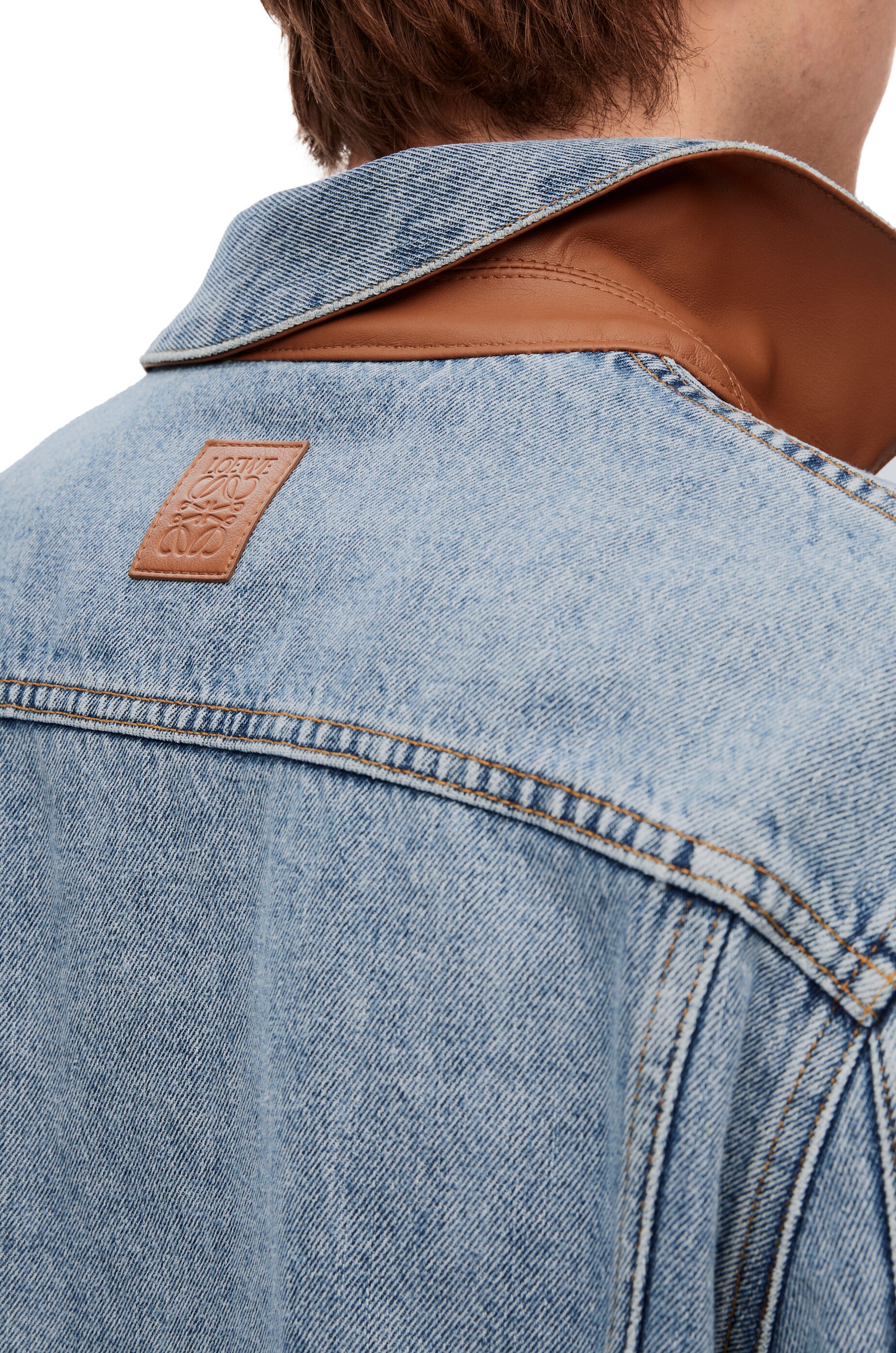 Fisherman turn-up jacket in denim - 5