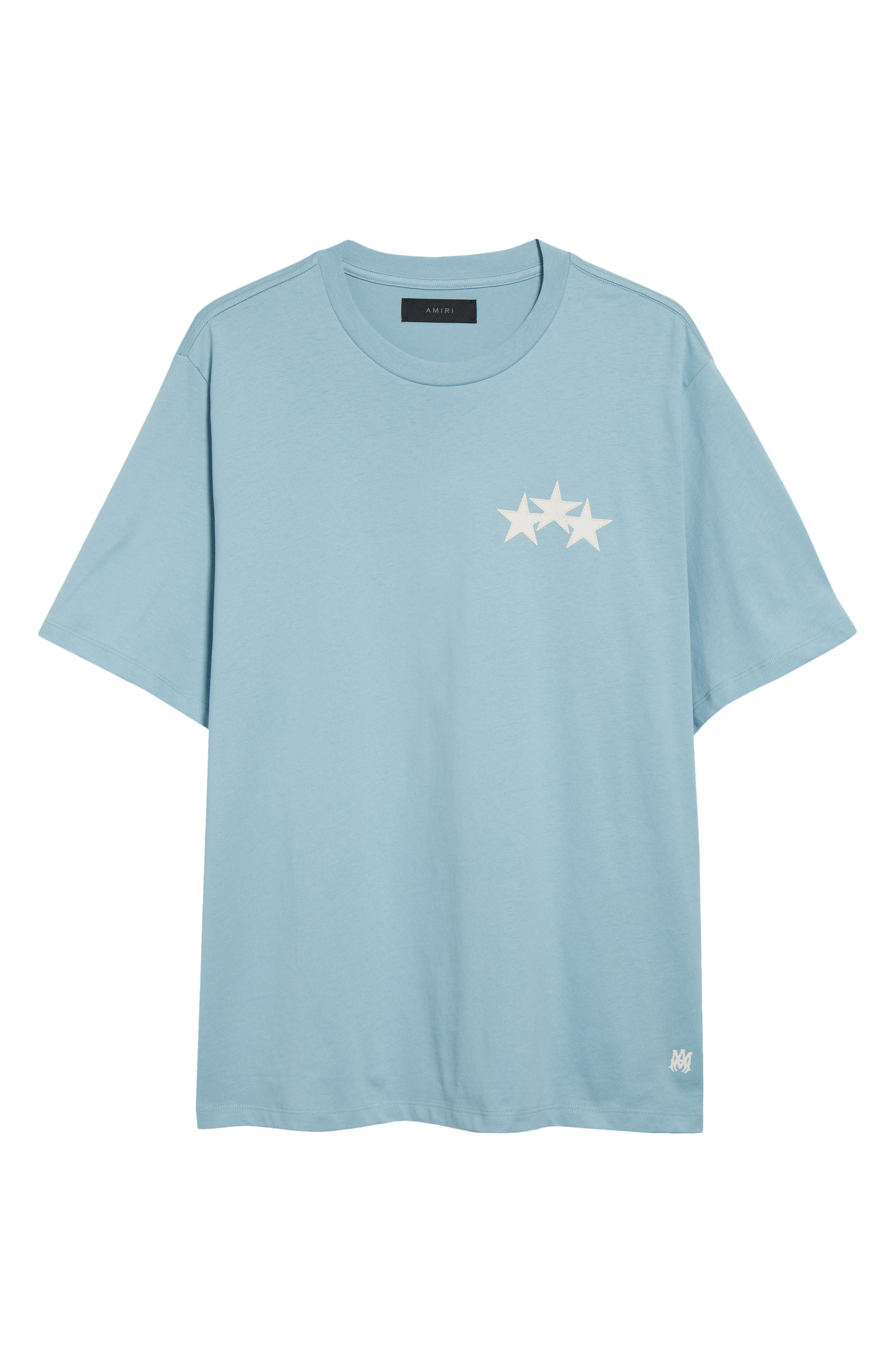 AMIRI 3-Star Appliqué Cotton T-Shirt in Ocean Sky at Nordstrom - 5