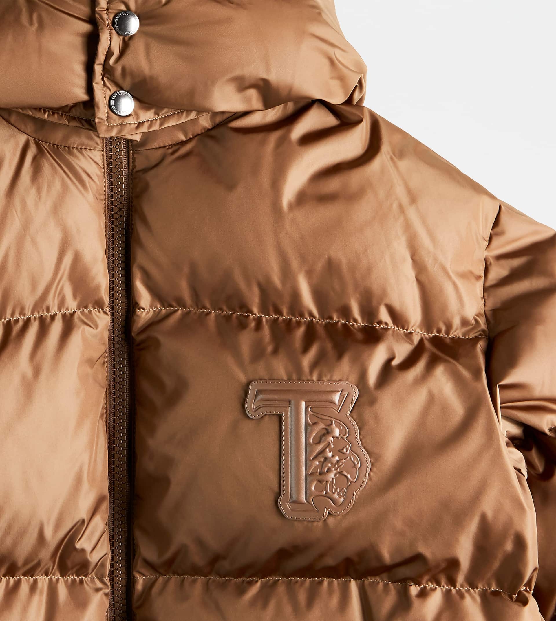 HOODED OVER DOWN JACKET - BROWN - 4