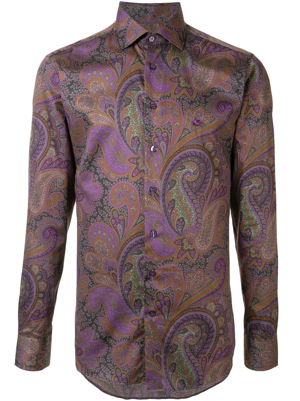 paisley-print cotton shirt - 1