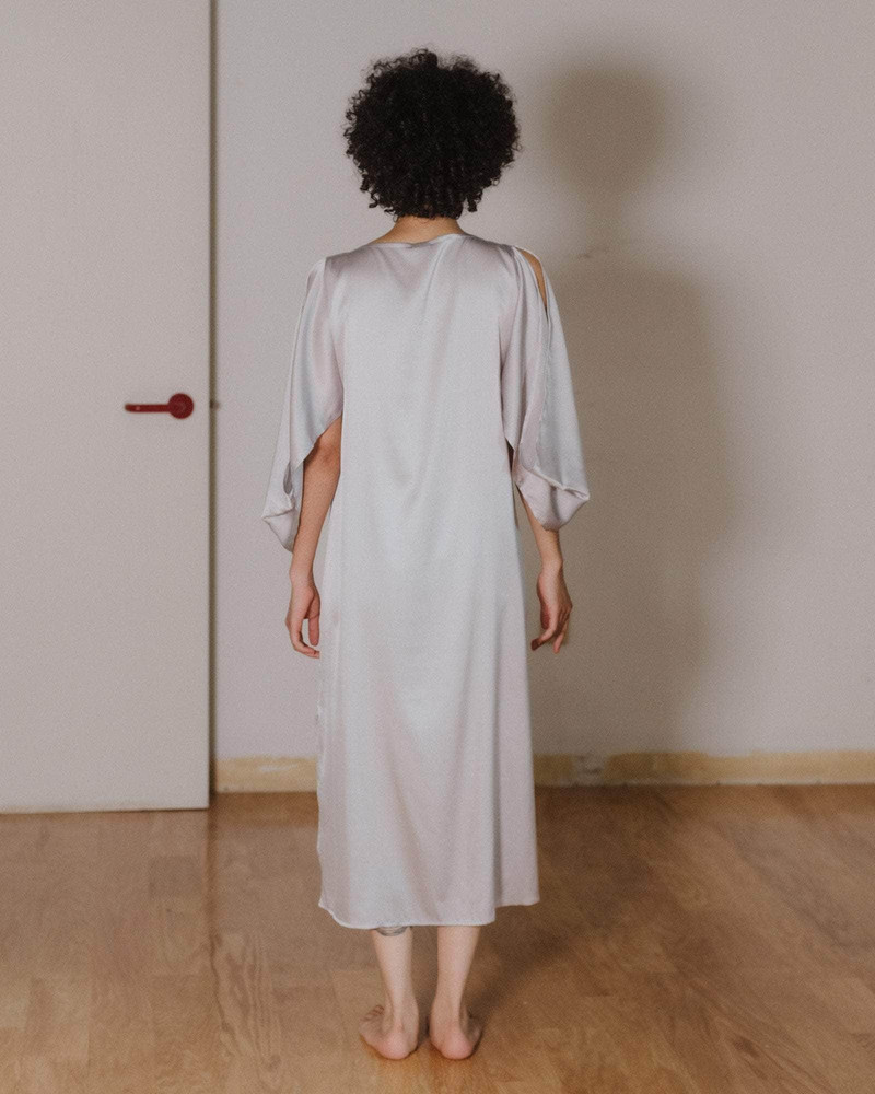 BASERANGE City Long Sleeve Dress - Silk Satin outlook