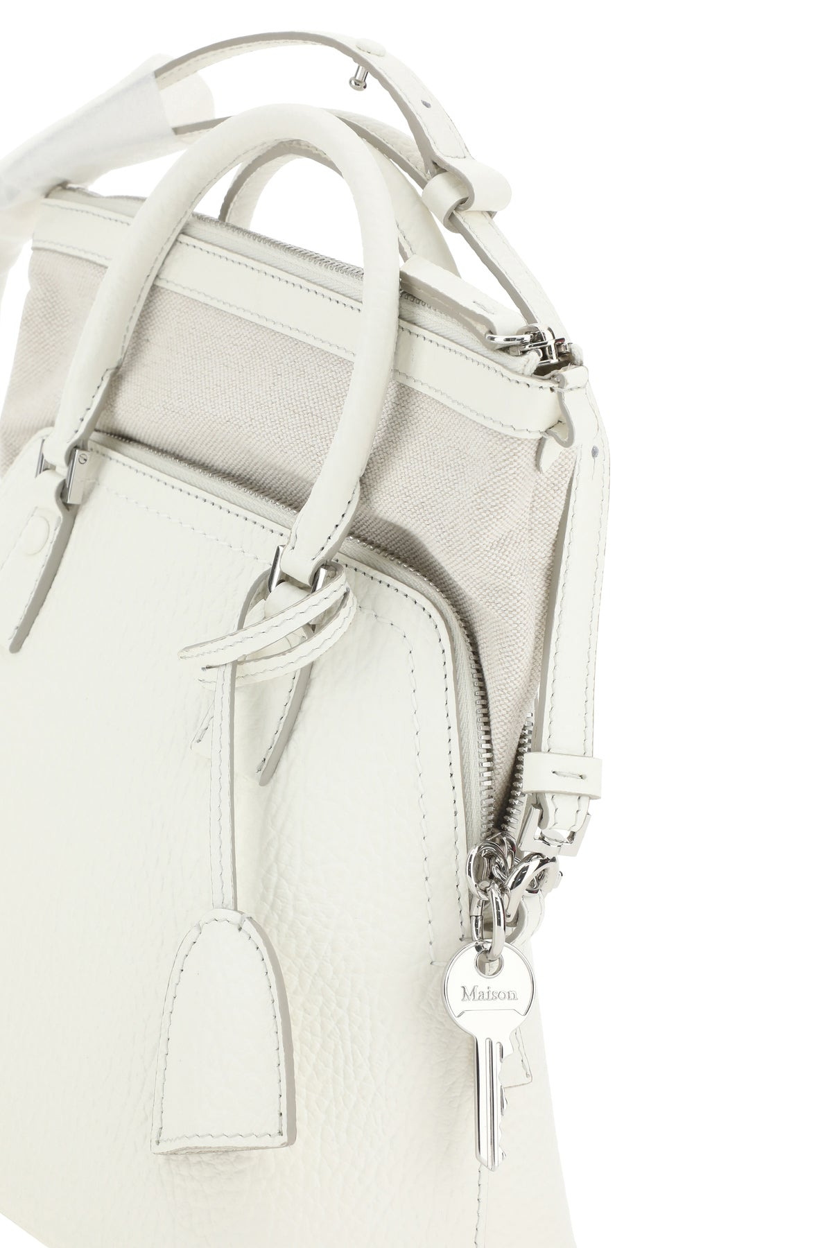 White leather 5AC handbag - 4